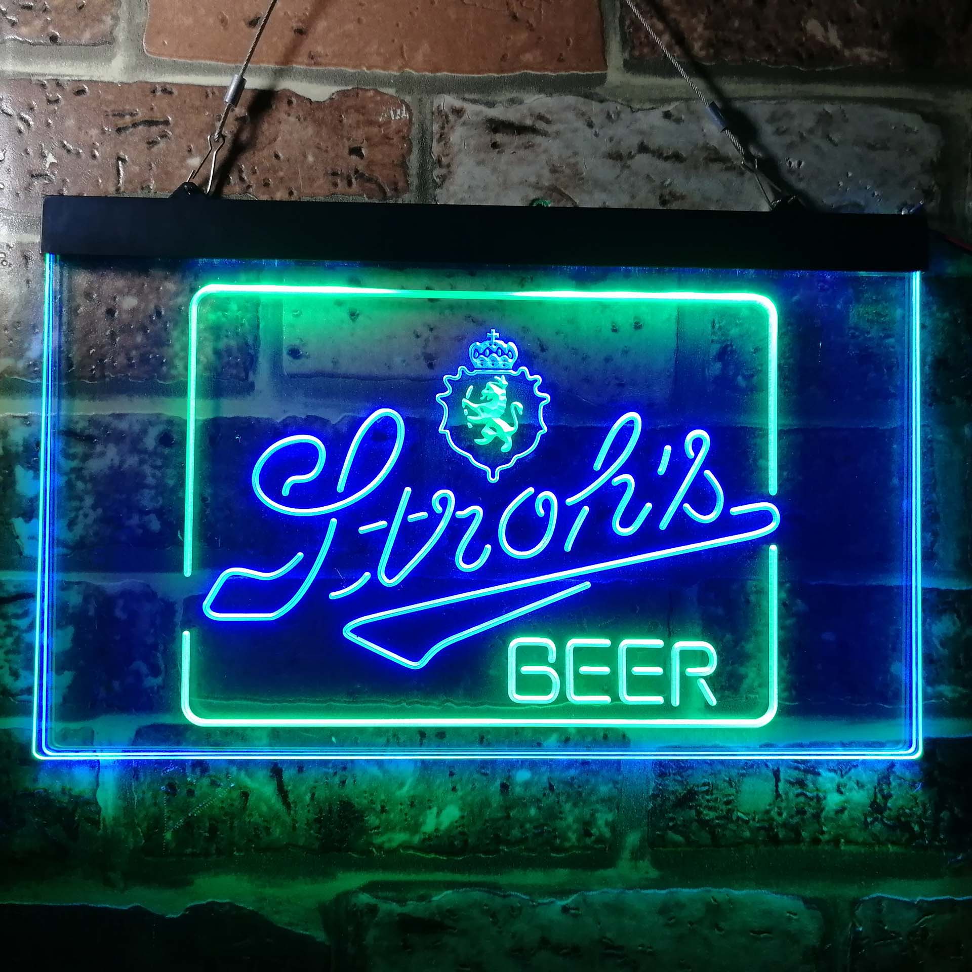 Stroh's Beer Man Cave Bar Neon LED Sign