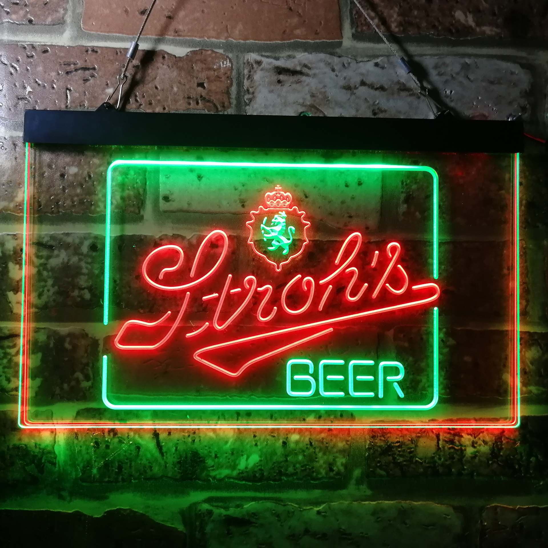 Stroh's Beer Man Cave Bar Neon LED Sign