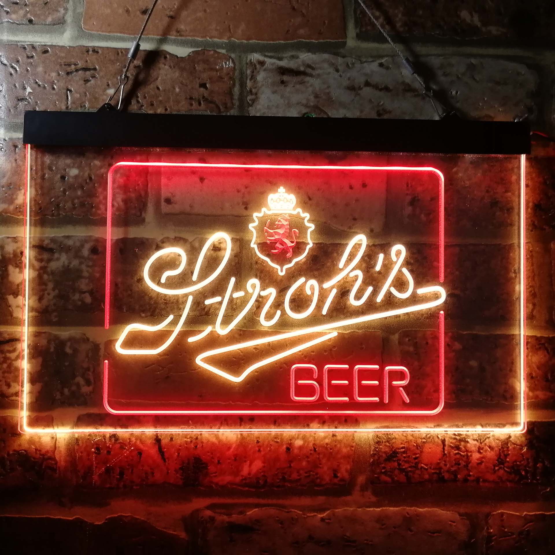 Stroh's Beer Man Cave Bar Neon LED Sign