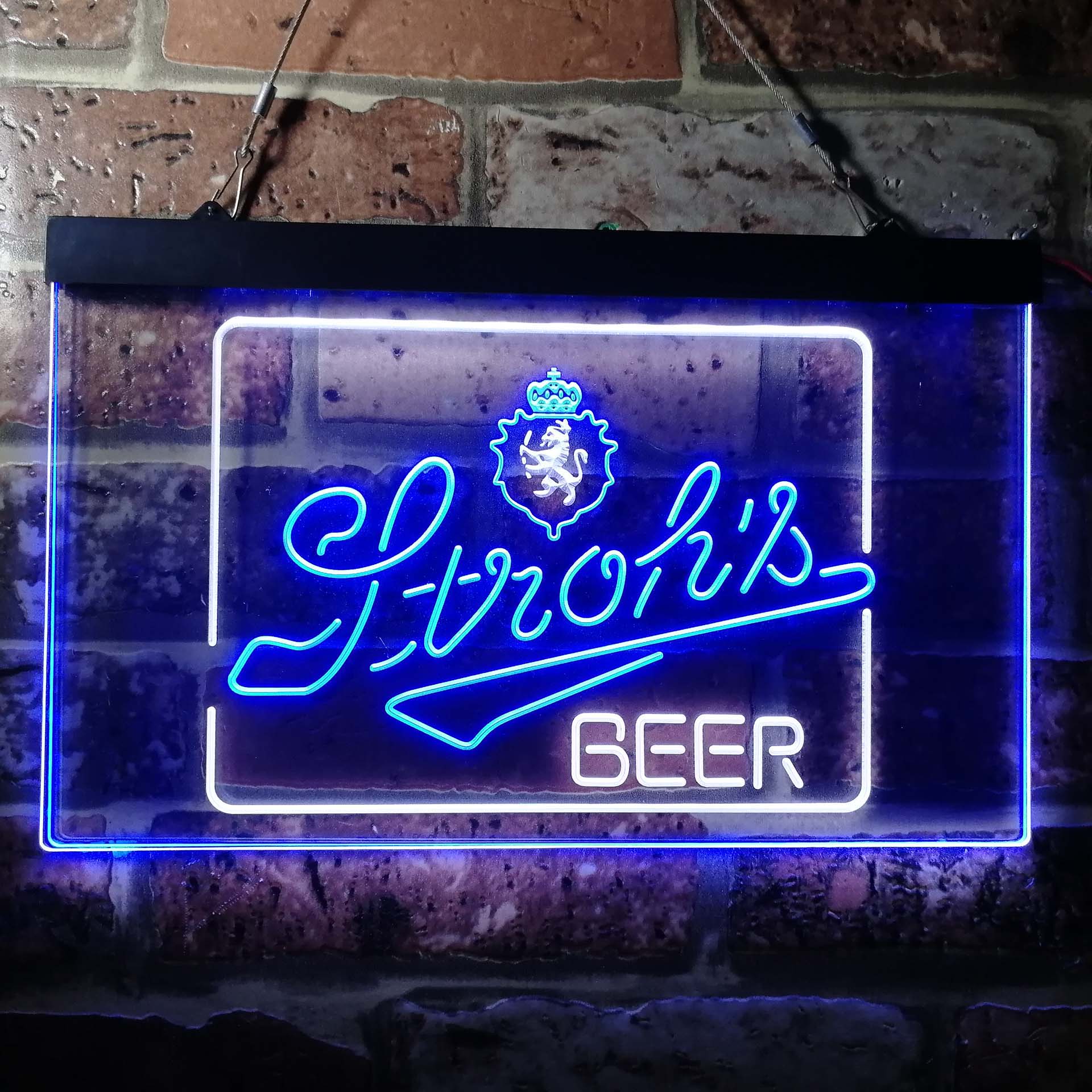 Stroh's Beer Man Cave Bar Neon LED Sign