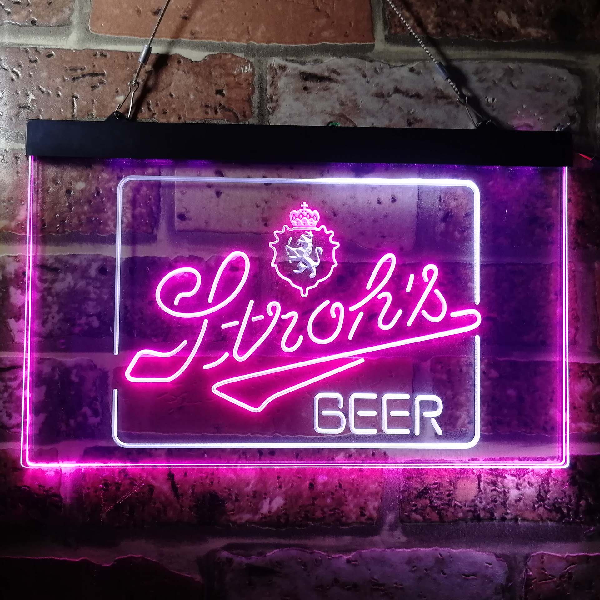 Stroh's Beer Man Cave Bar Neon LED Sign
