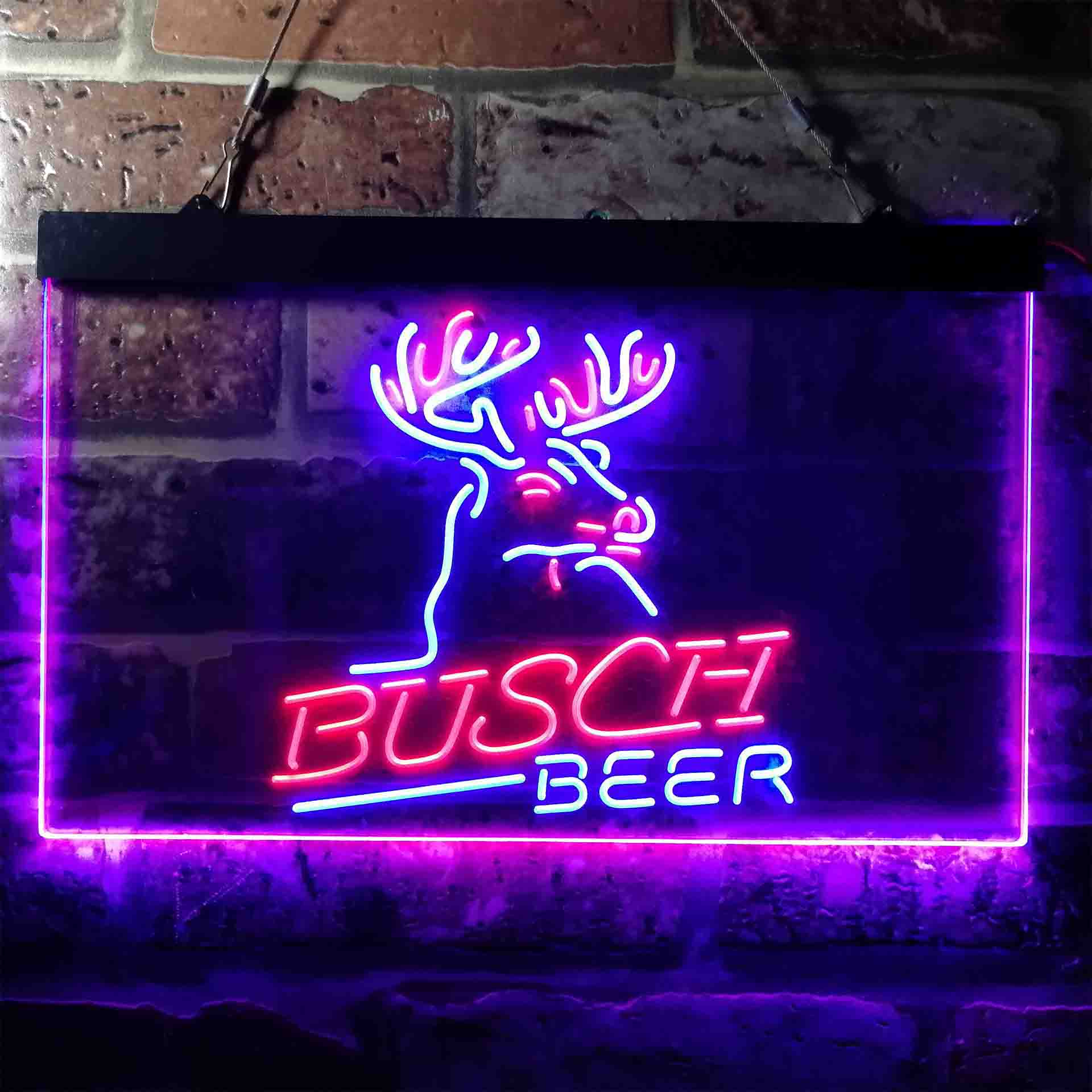 Busch Beer Den Deer Hunt Neon LED Sign