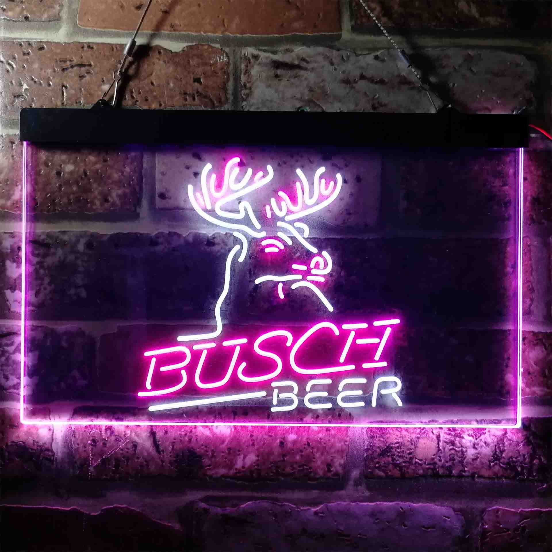 Busch Beer Den Deer Hunt Neon LED Sign