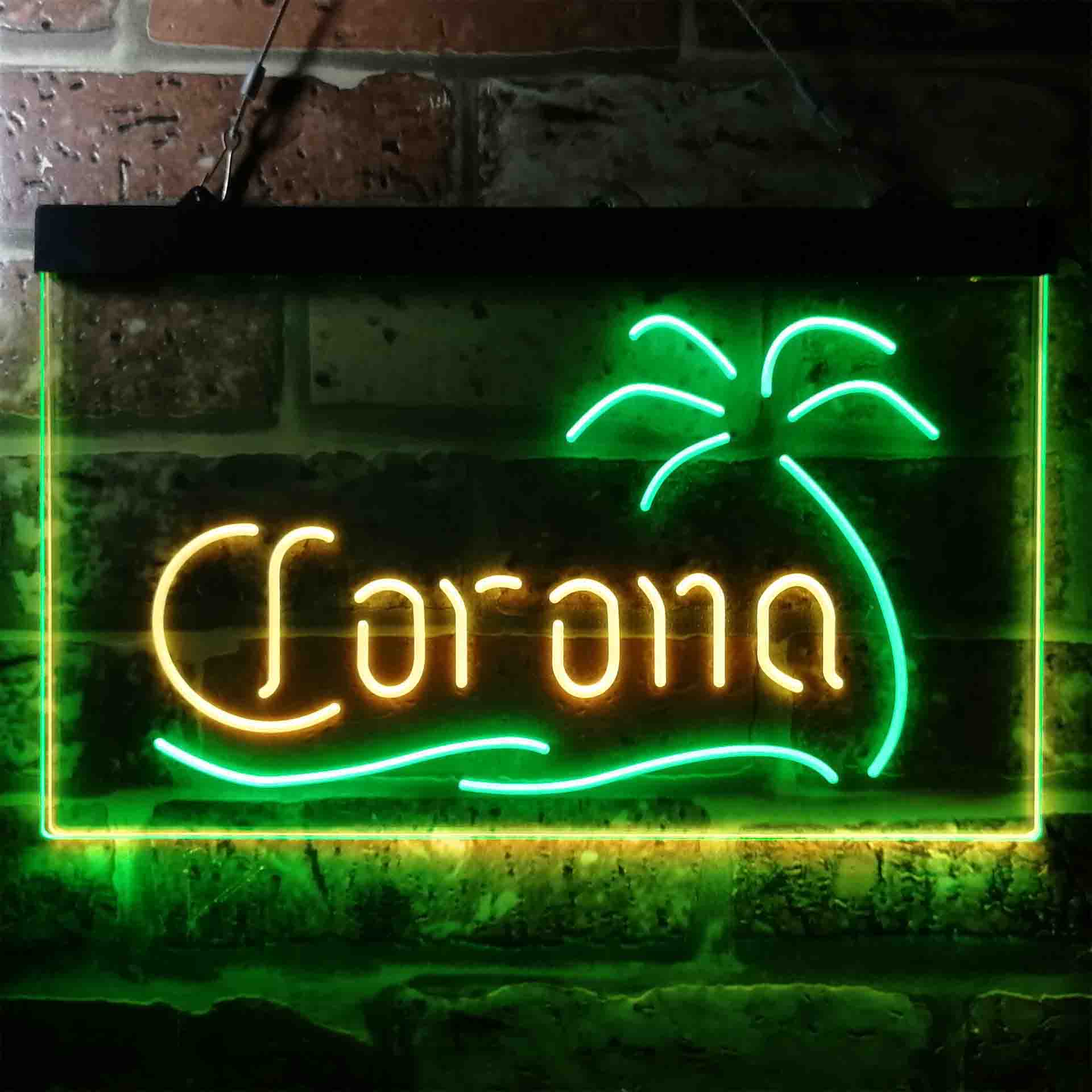Corona Palm Tree Island Neon LED Sign