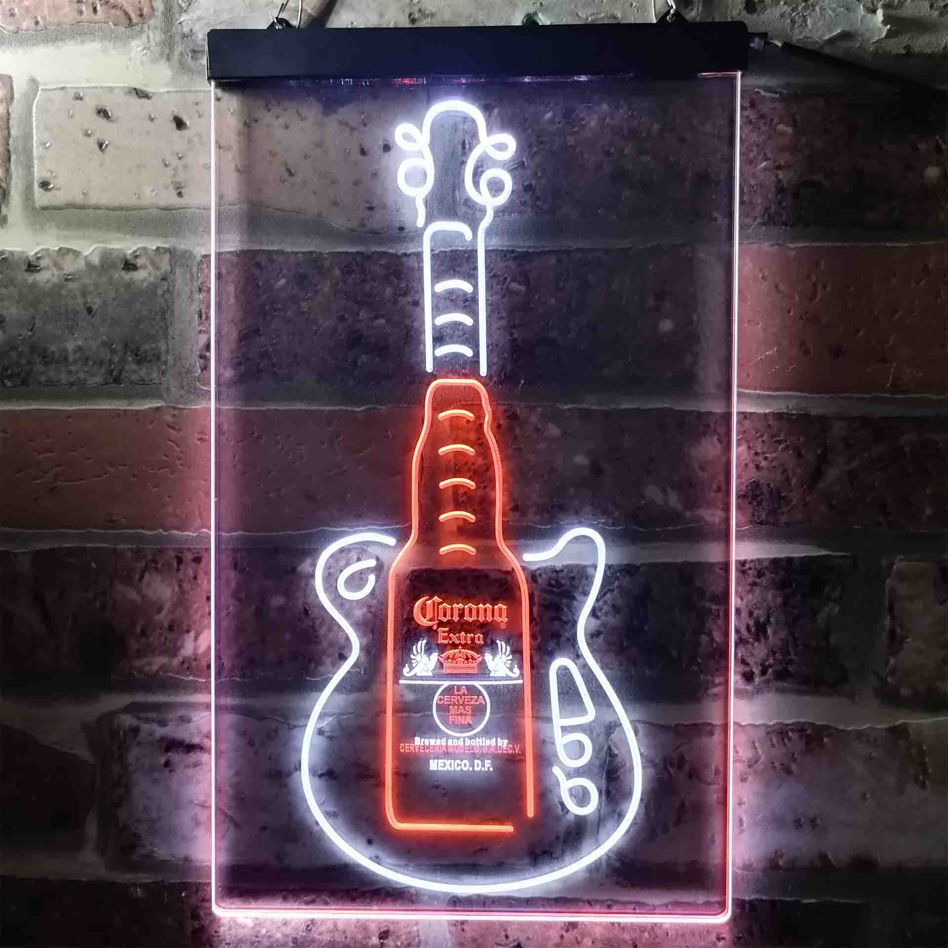 Corona Extra Guitar Bottle Neon LED Sign