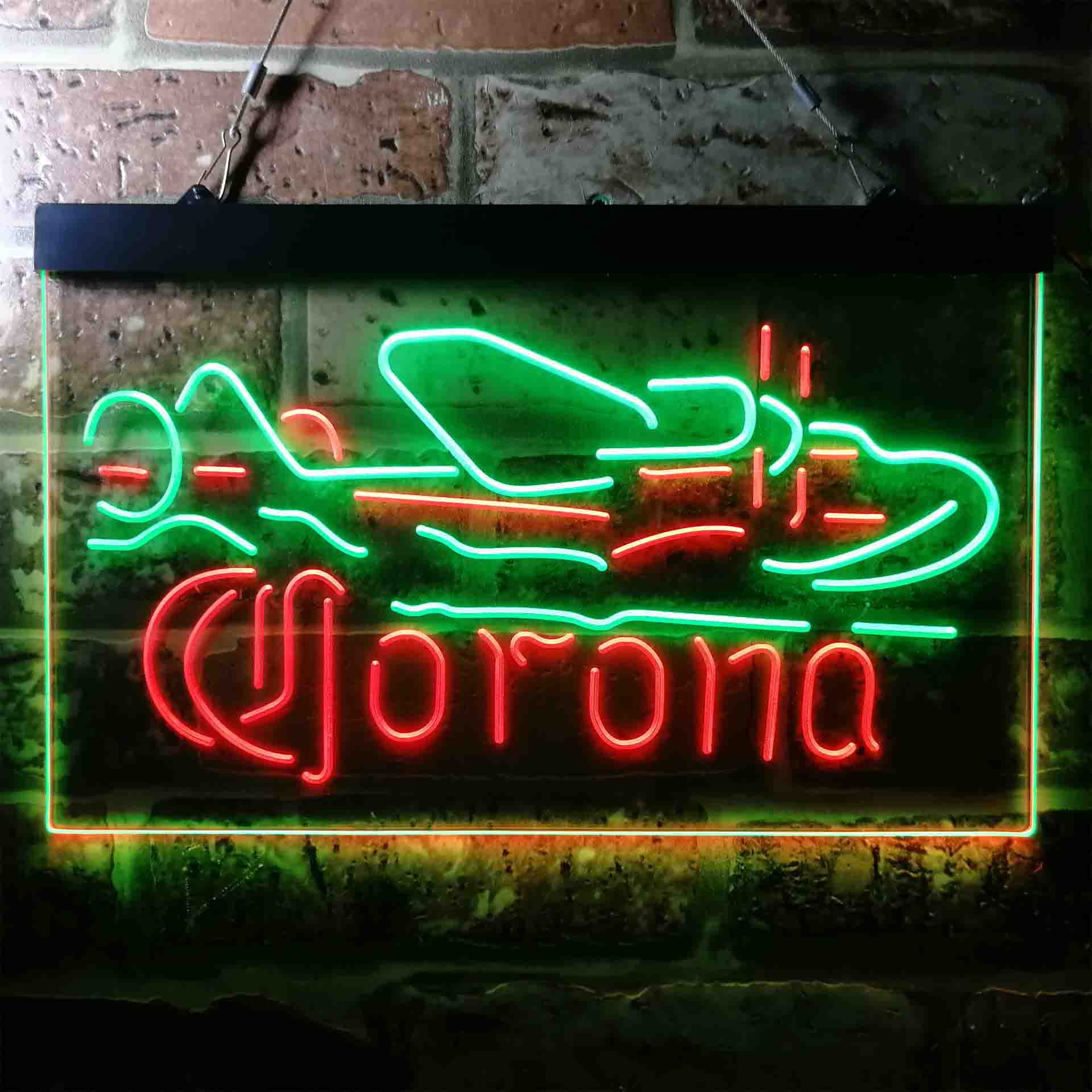 Corona Classic Plane Neon LED Sign