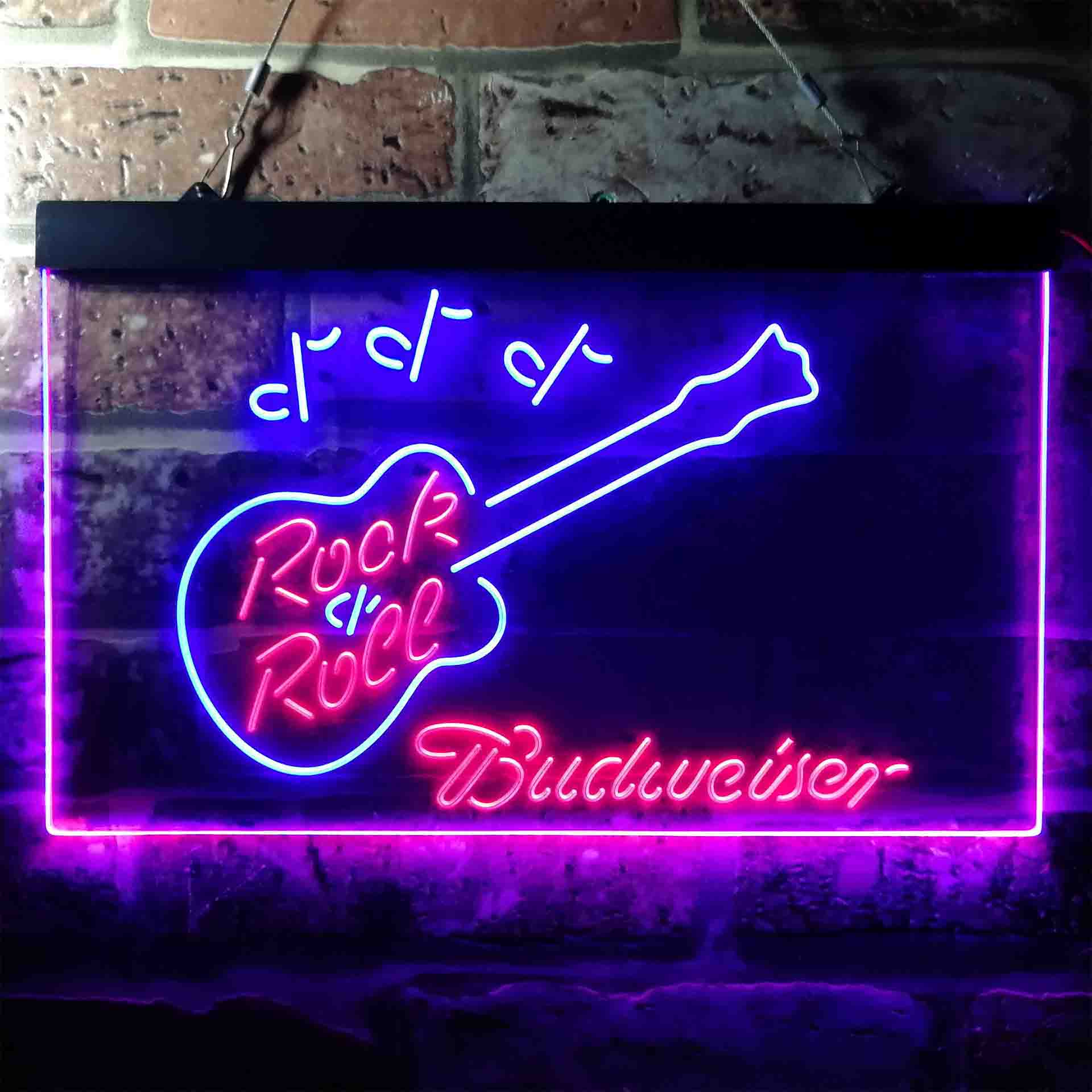 Budweiser Rock n Roll Live Music Neon LED Sign