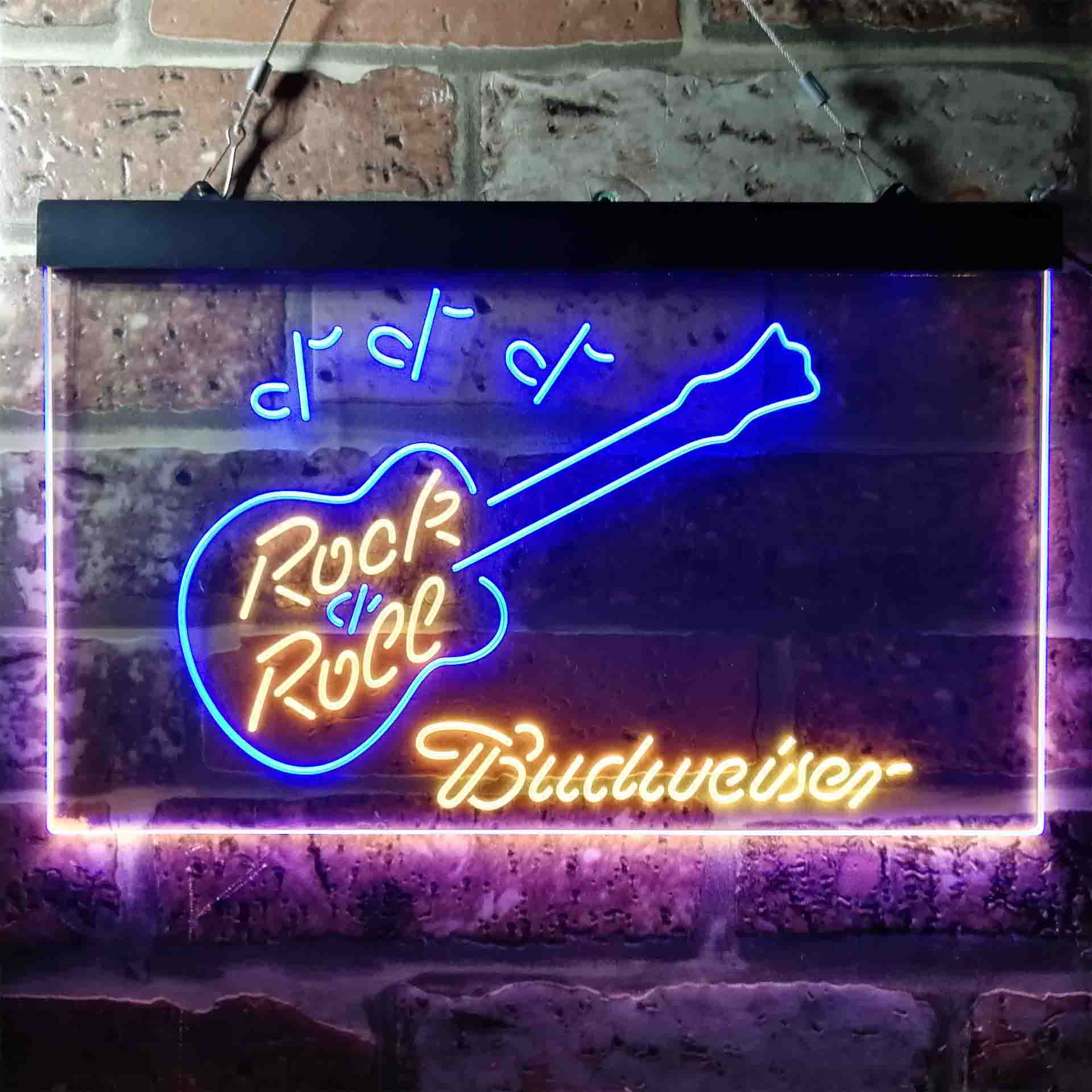 Budweiser Rock n Roll Live Music Neon LED Sign