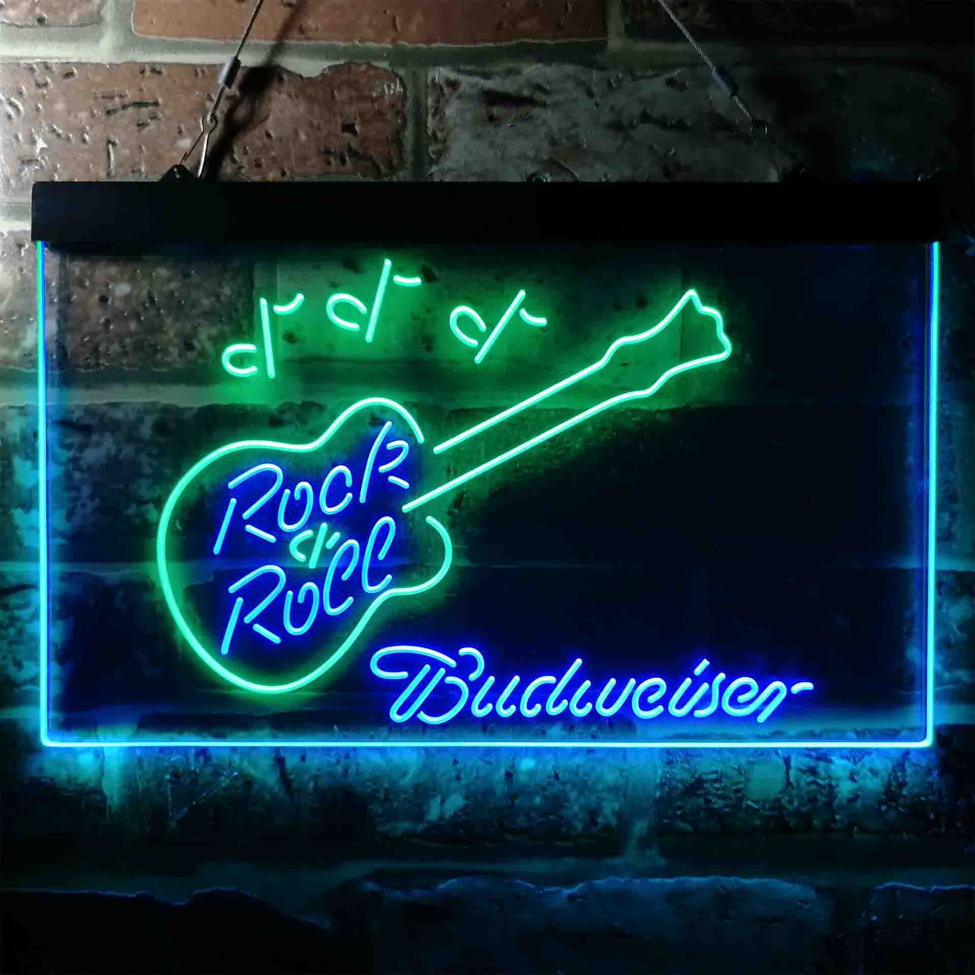 Budweiser Rock n Roll Live Music Neon LED Sign