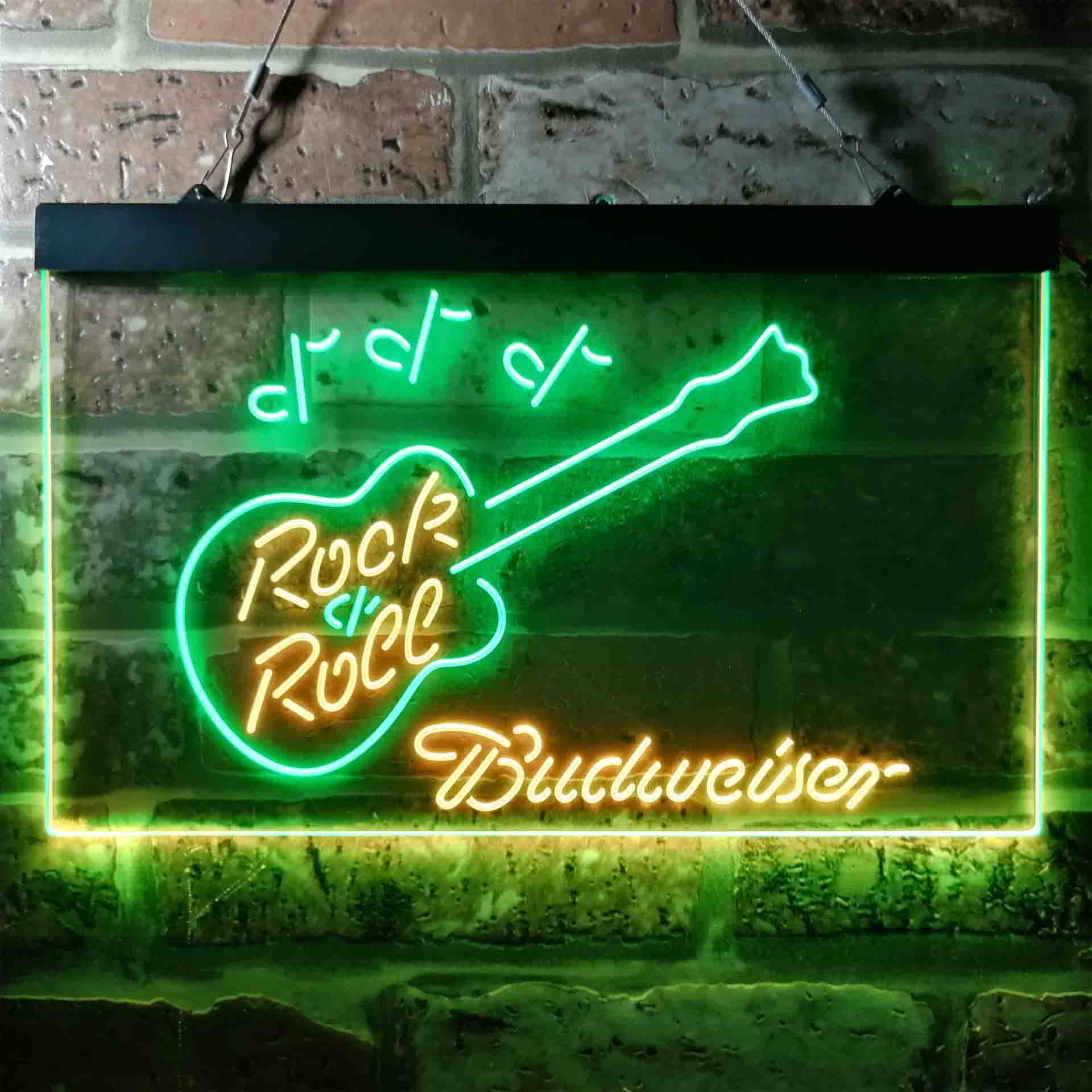 Budweiser Rock n Roll Live Music Neon LED Sign