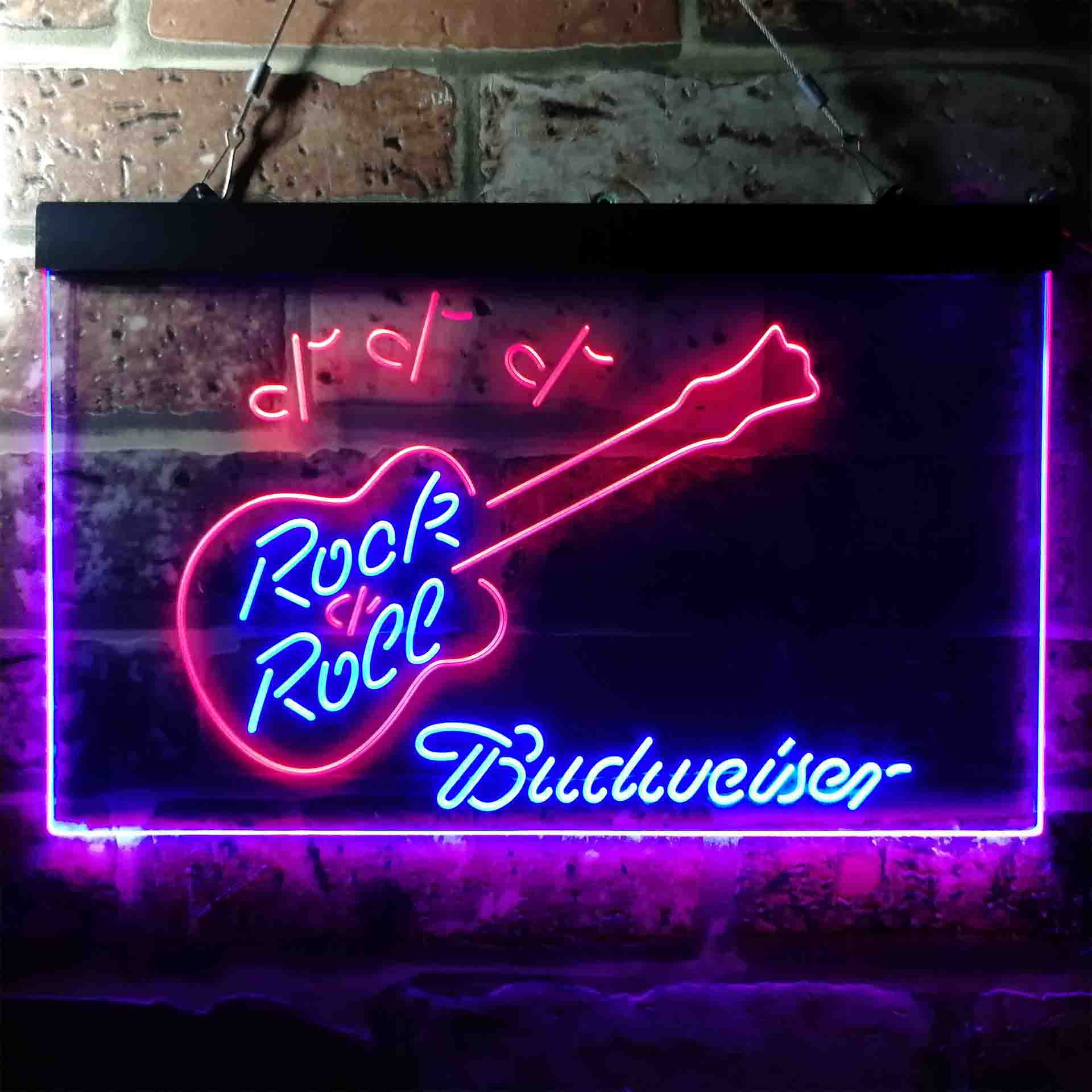 Budweiser Rock n Roll Live Music Neon LED Sign