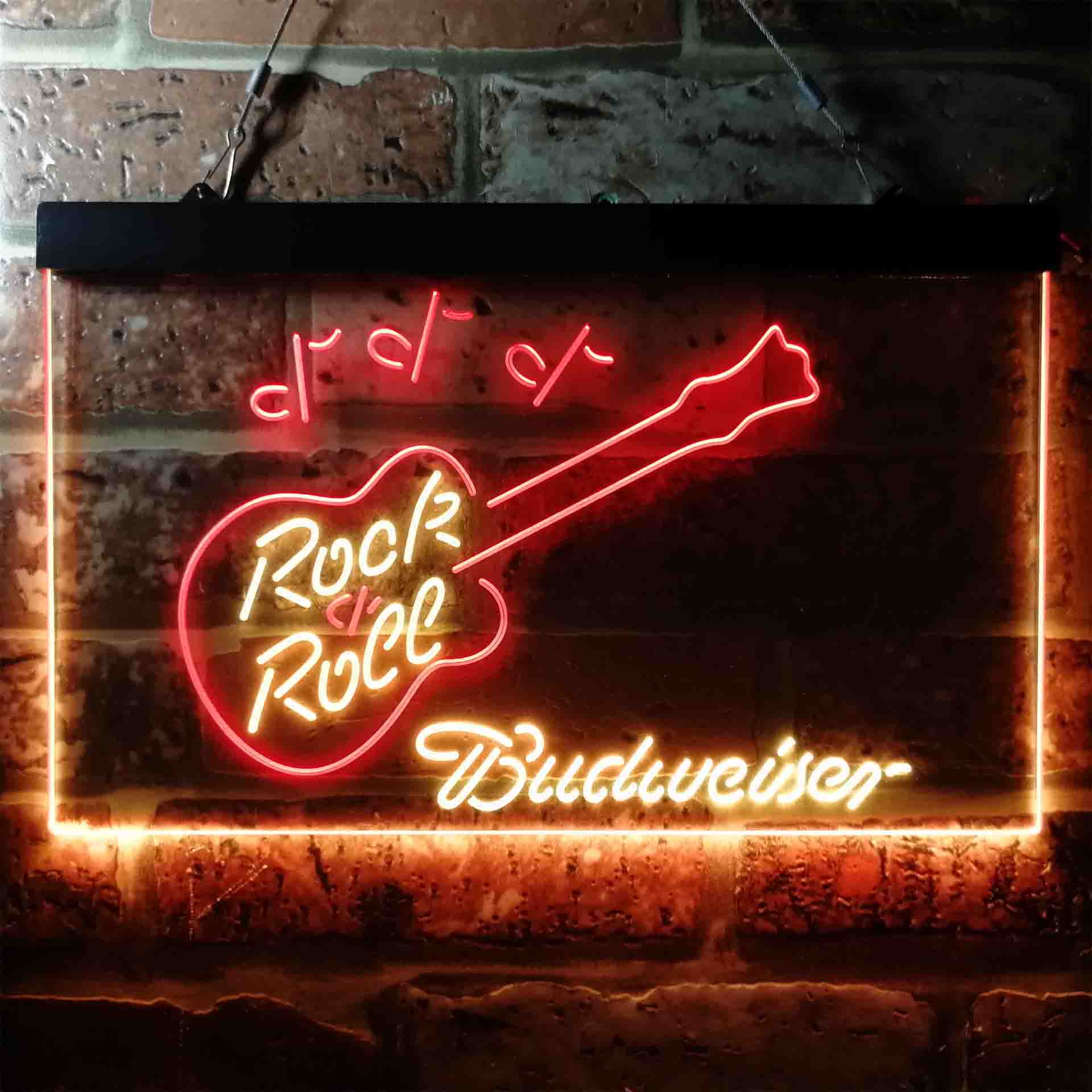 Budweiser Rock n Roll Live Music Neon LED Sign