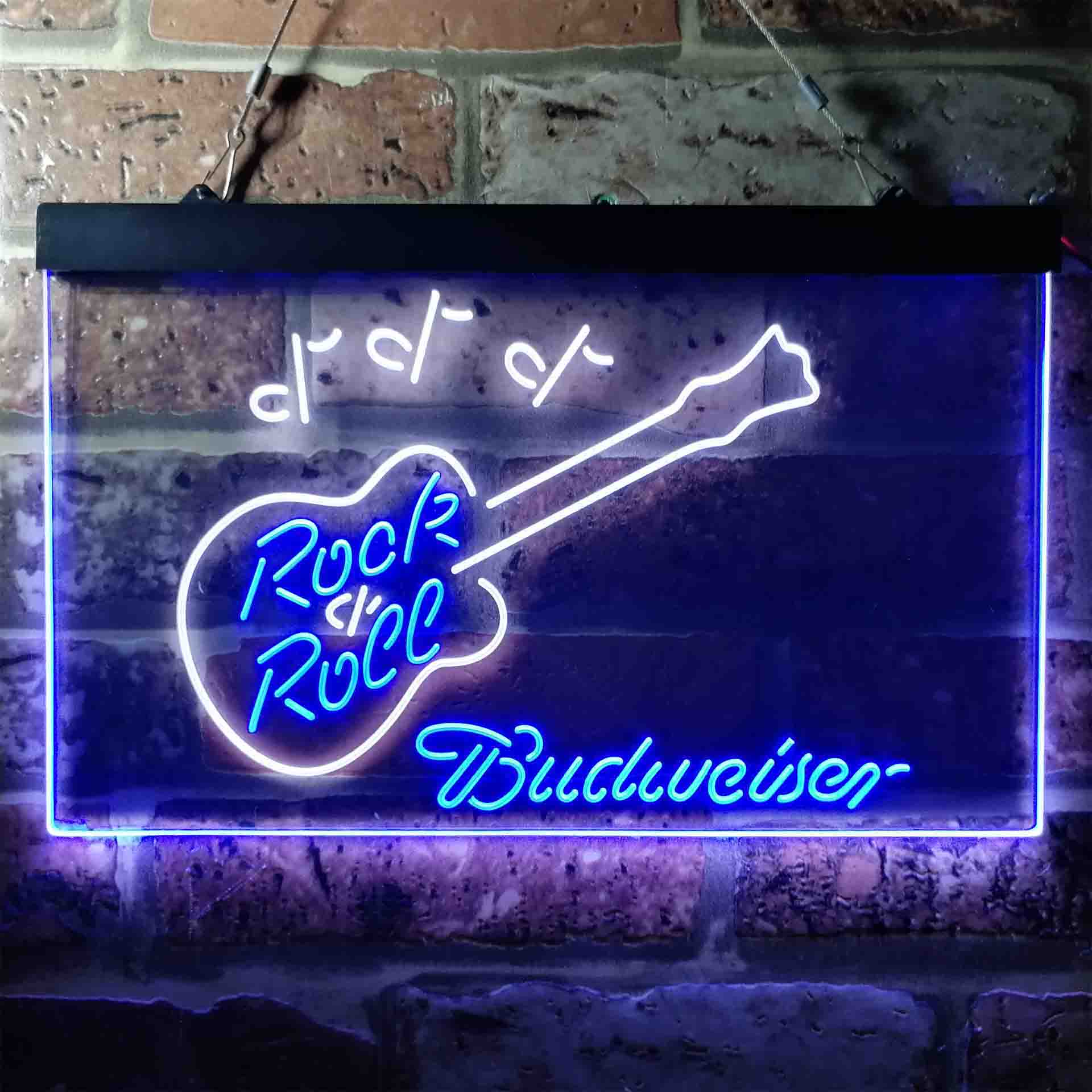 Budweiser Rock n Roll Live Music Neon LED Sign