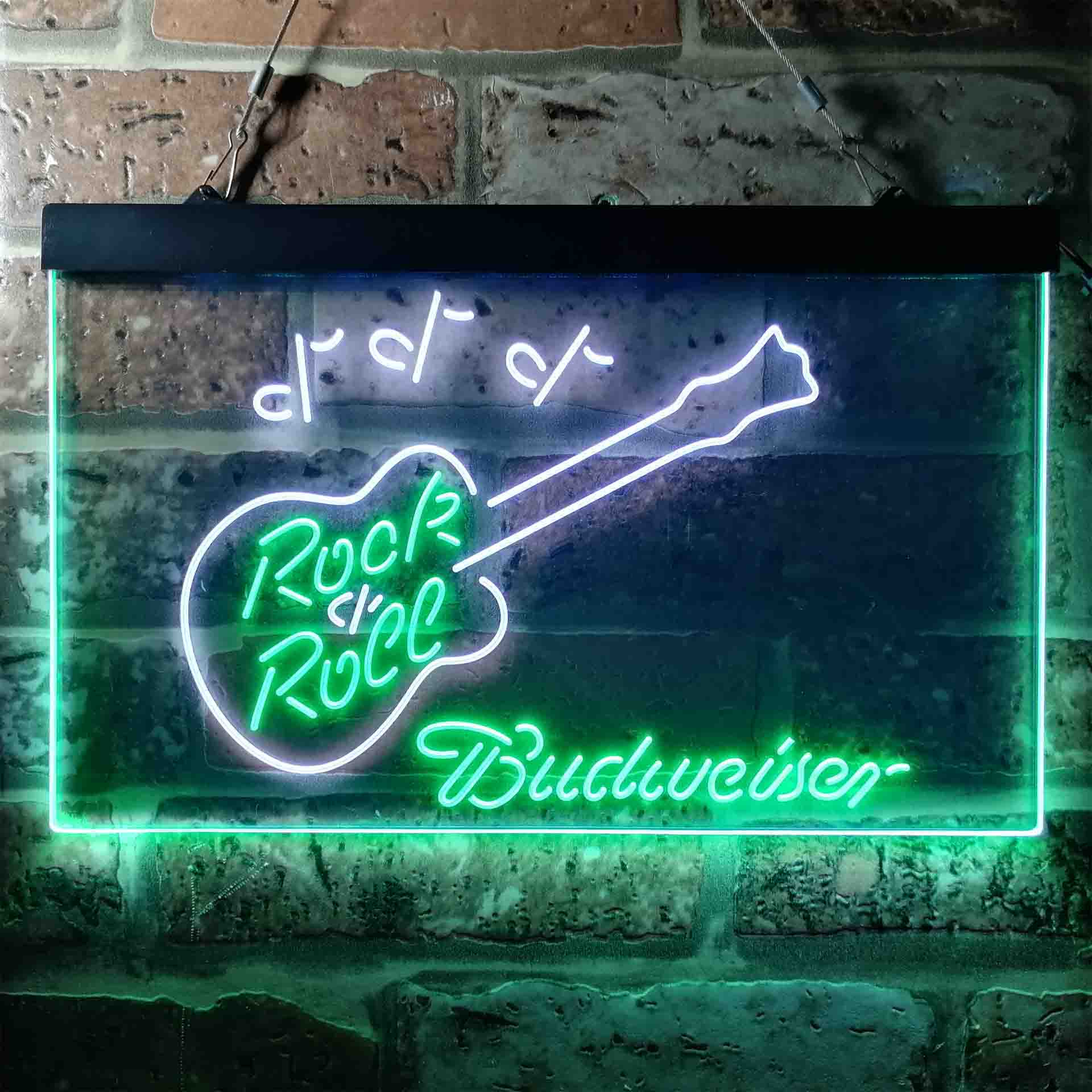 Budweiser Rock n Roll Live Music Neon LED Sign