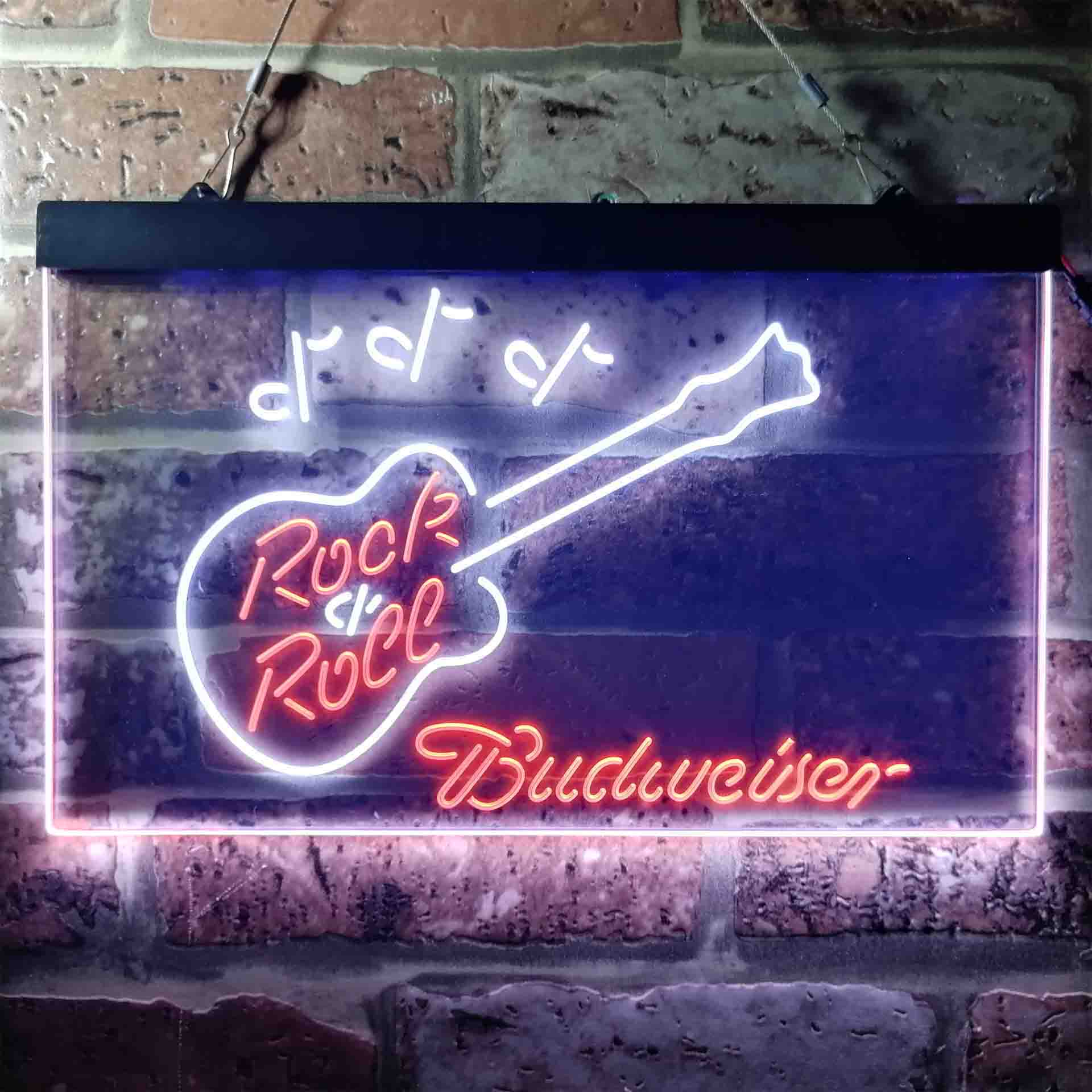 Budweiser Rock n Roll Live Music Neon LED Sign