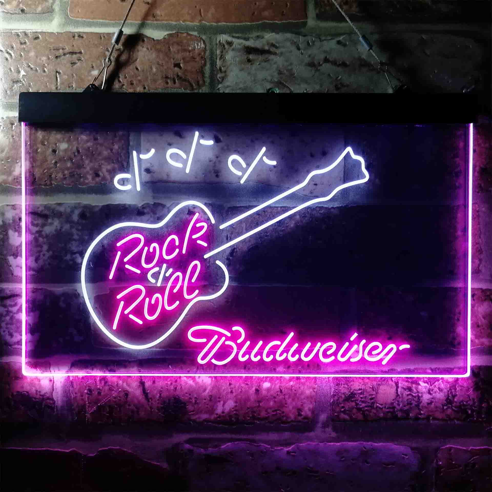 Budweiser Rock n Roll Live Music Neon LED Sign