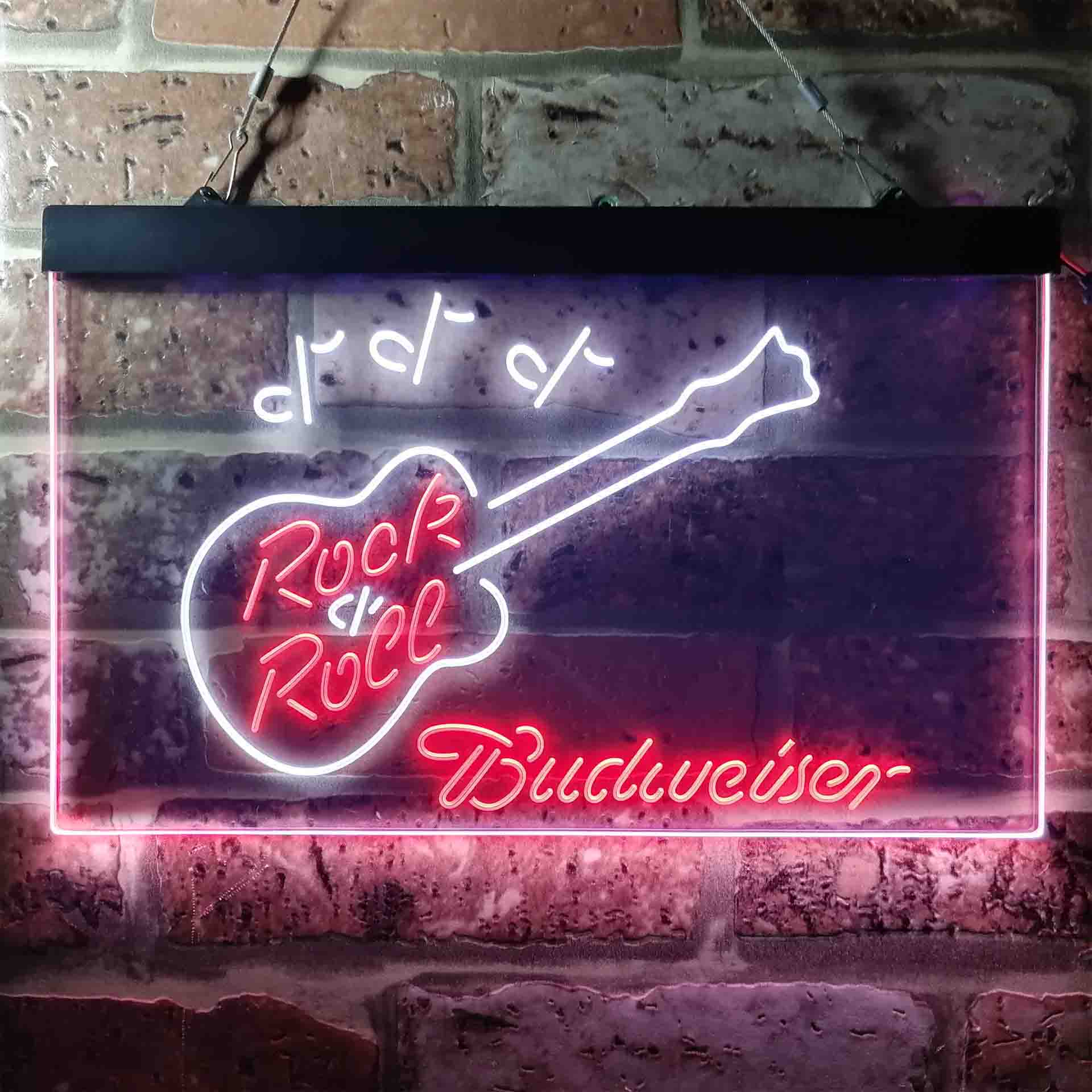 Budweiser Rock n Roll Live Music Neon LED Sign