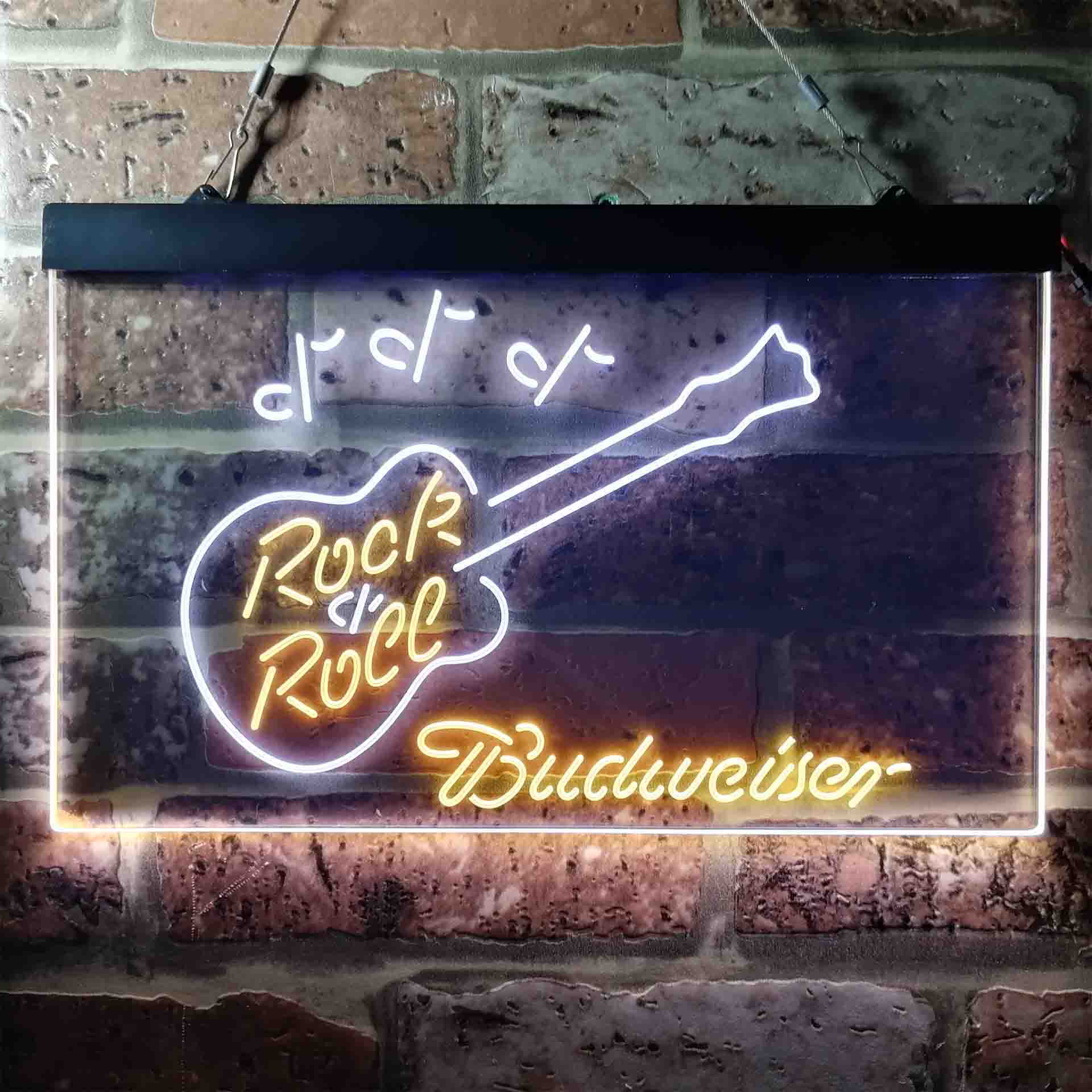 Budweiser Rock n Roll Live Music Neon LED Sign