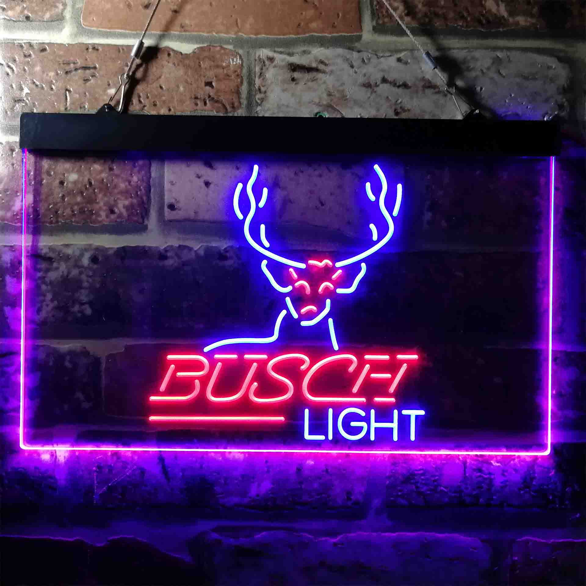 Busch Deer Hunting Beer Light Neon LED Sign