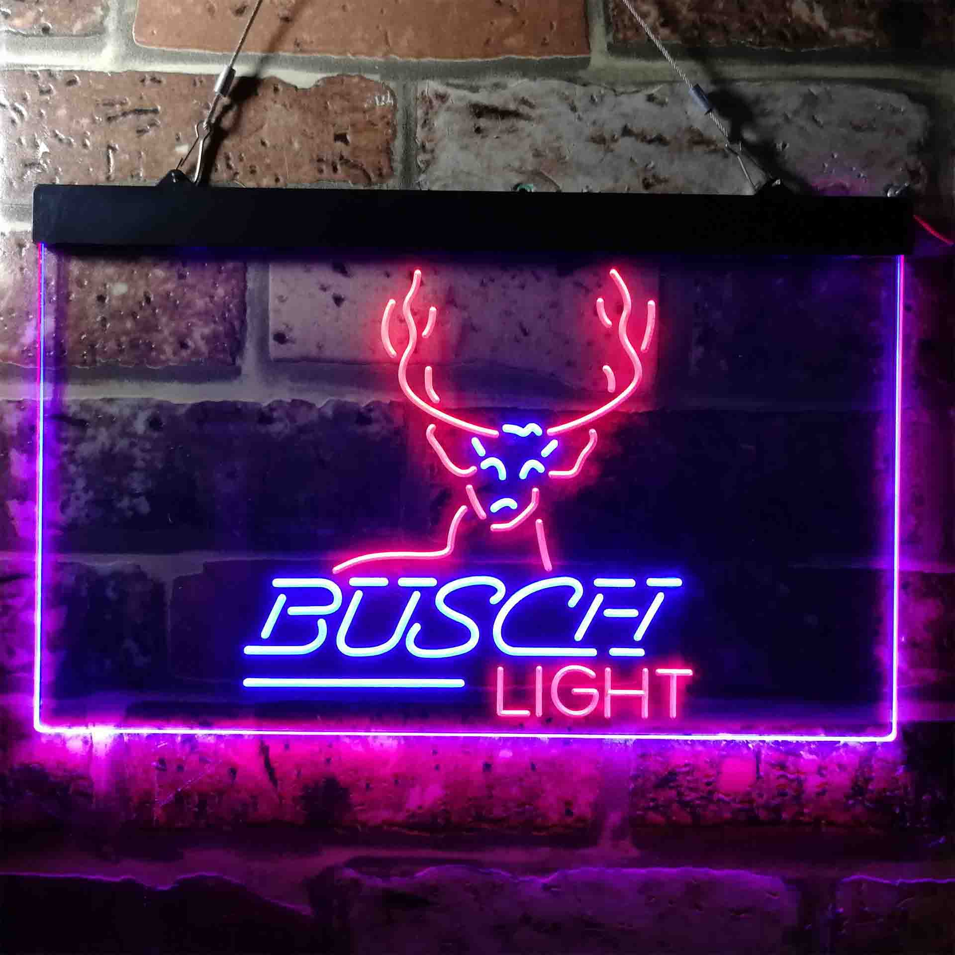 Busch Deer Hunting Beer Light Neon LED Sign