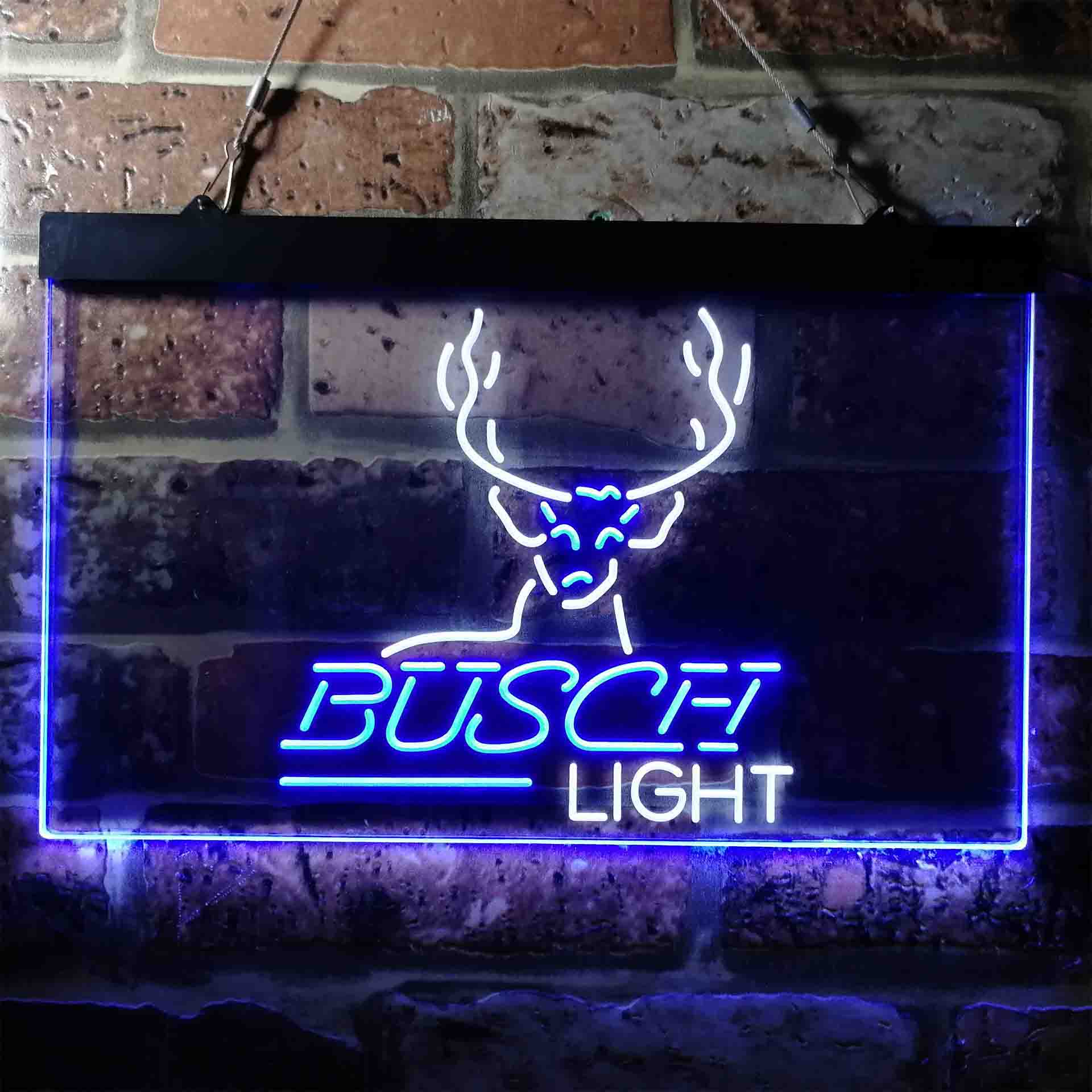 Busch Deer Hunting Beer Light Neon LED Sign