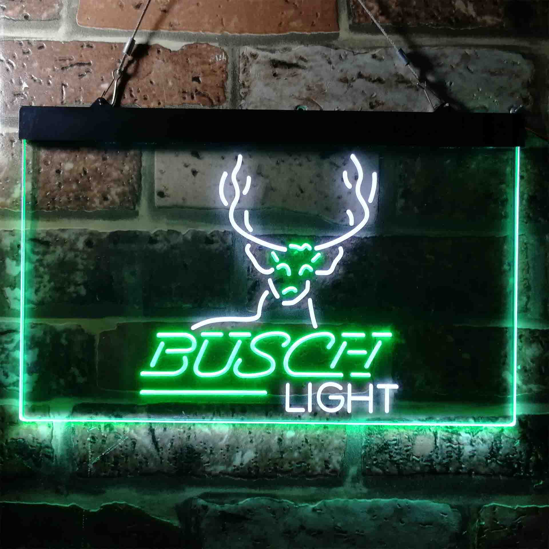 Busch Deer Hunting Beer Light Neon LED Sign