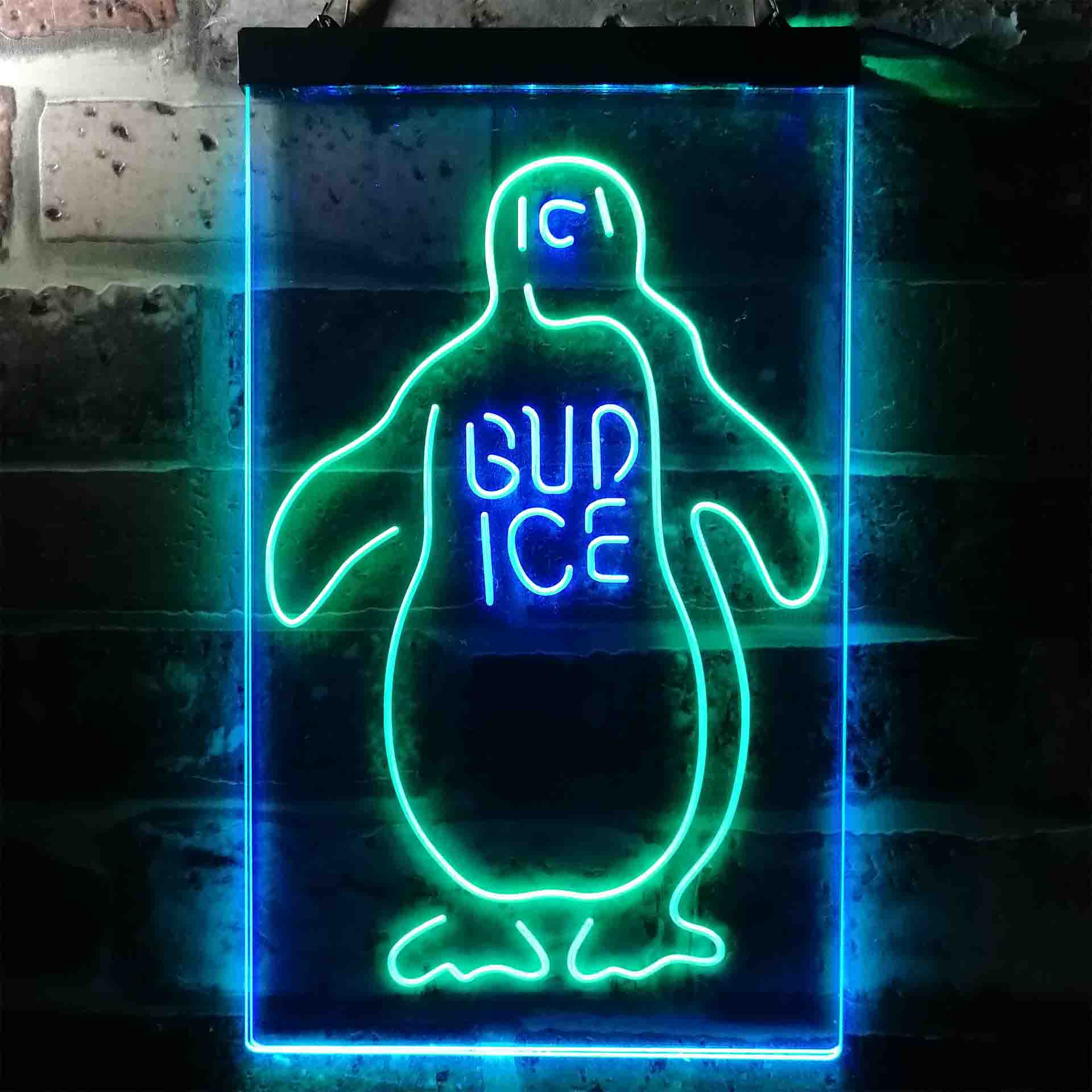 Bud Ice Penguin Beer Neon LED Sign