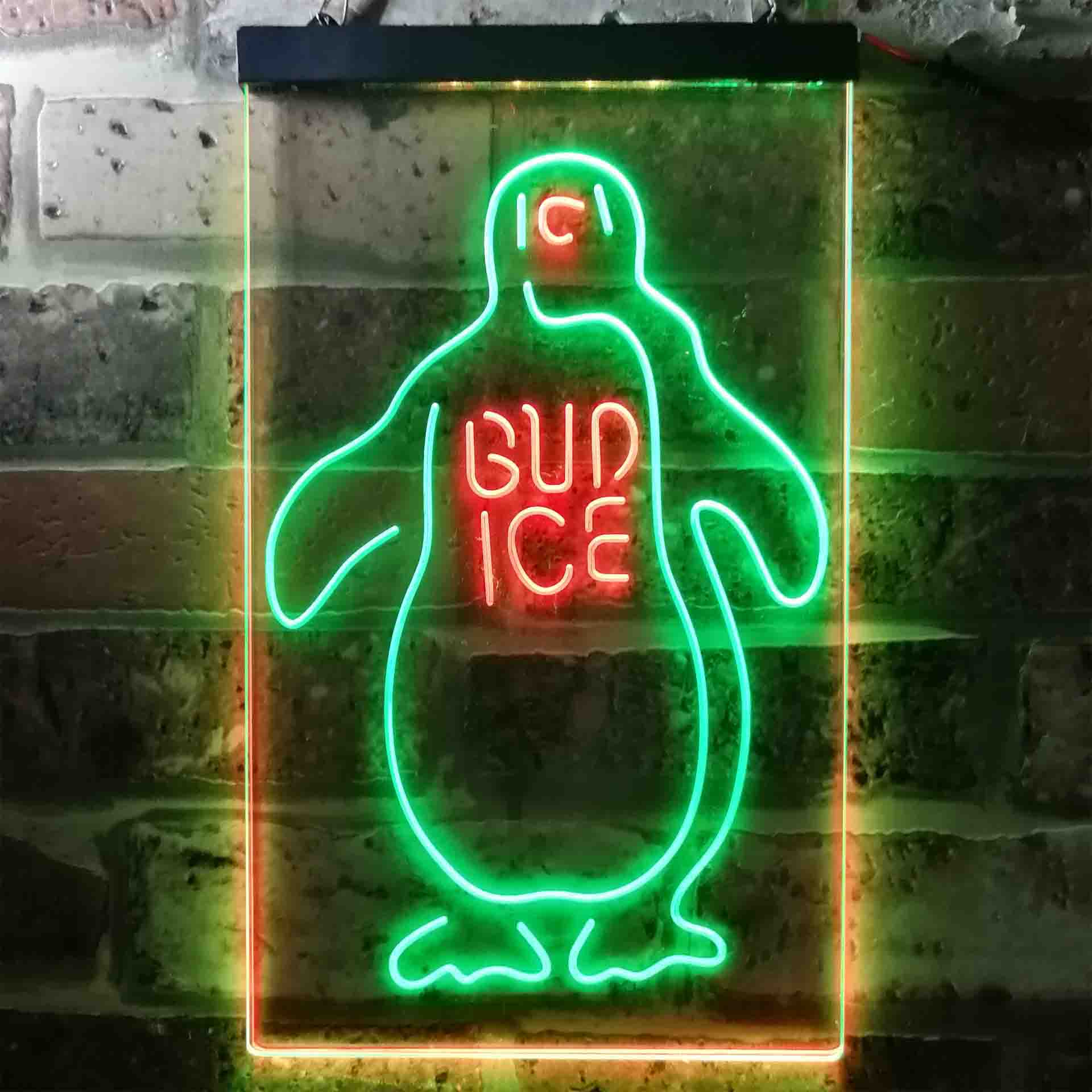 Bud Ice Penguin Beer Neon LED Sign