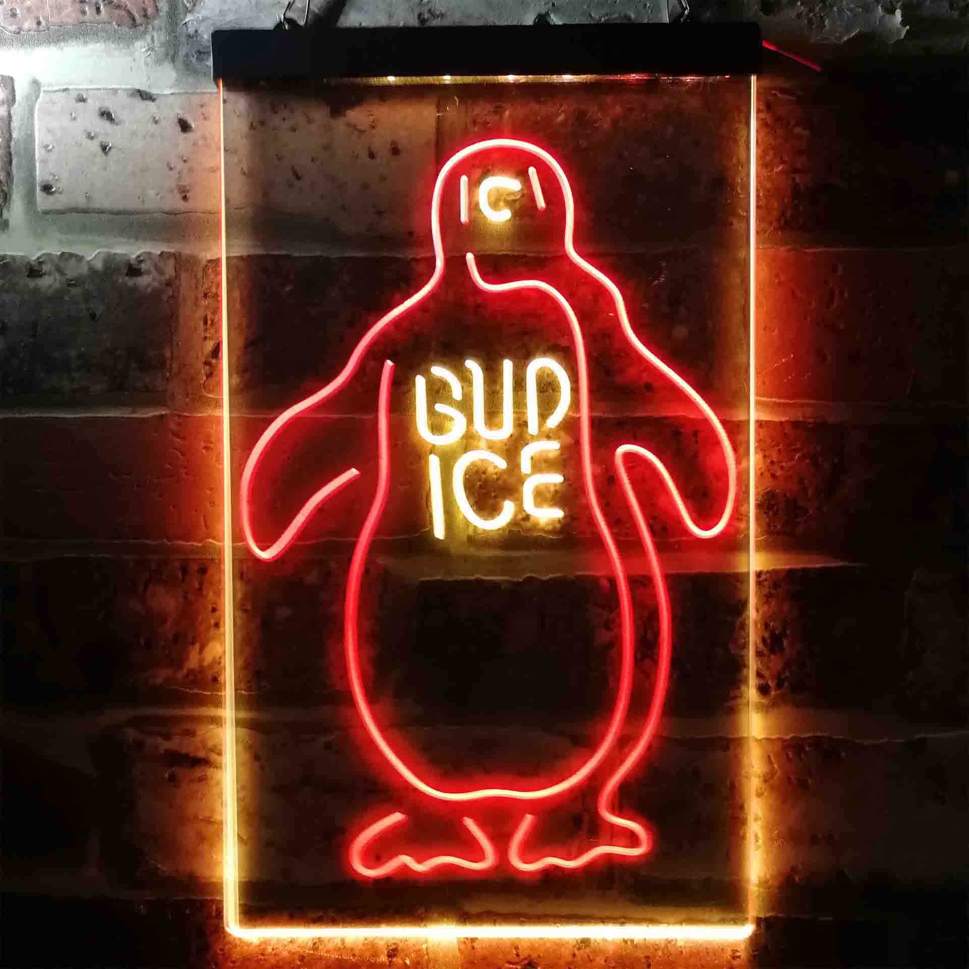 Bud Ice Penguin Beer Neon LED Sign