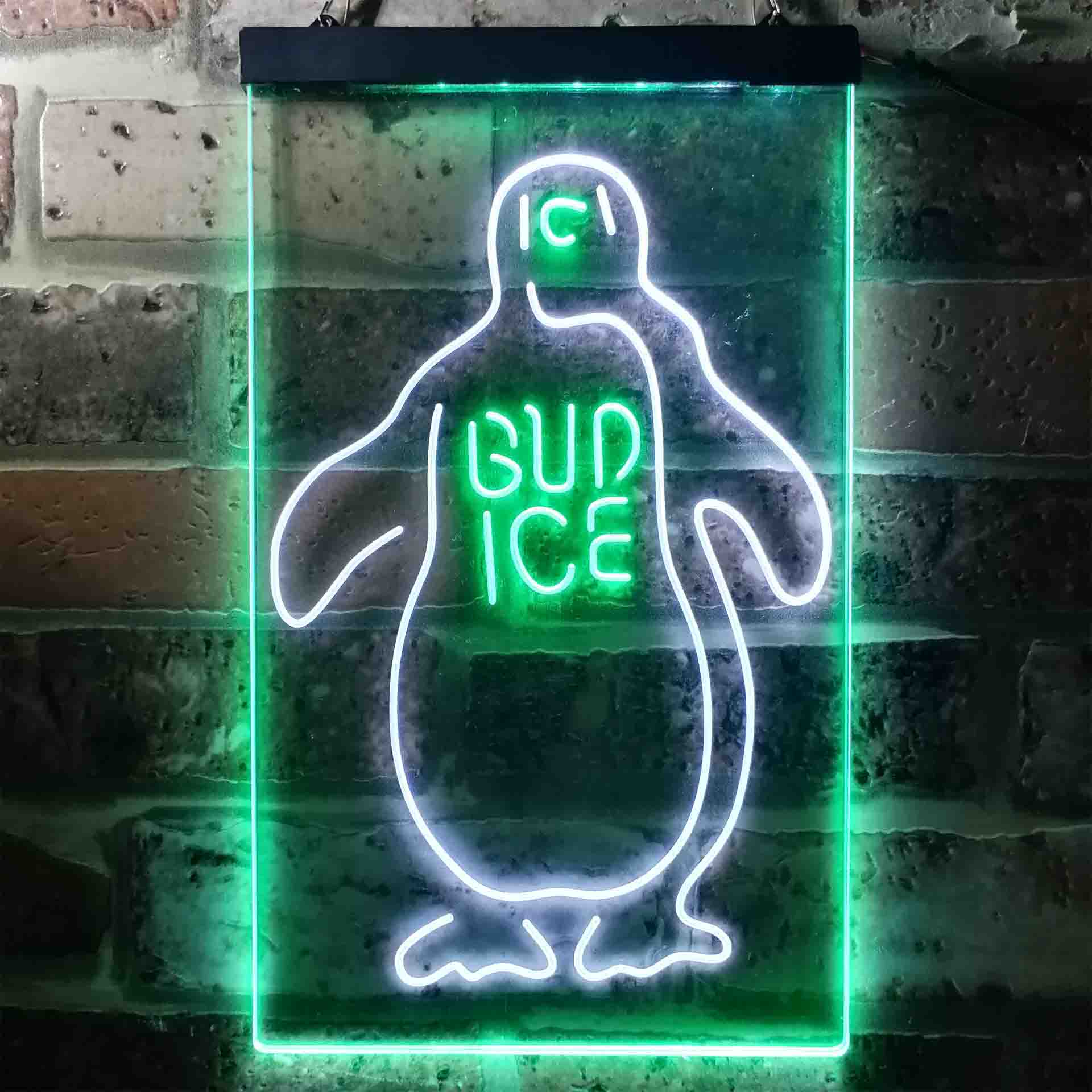 Bud Ice Penguin Beer Neon LED Sign