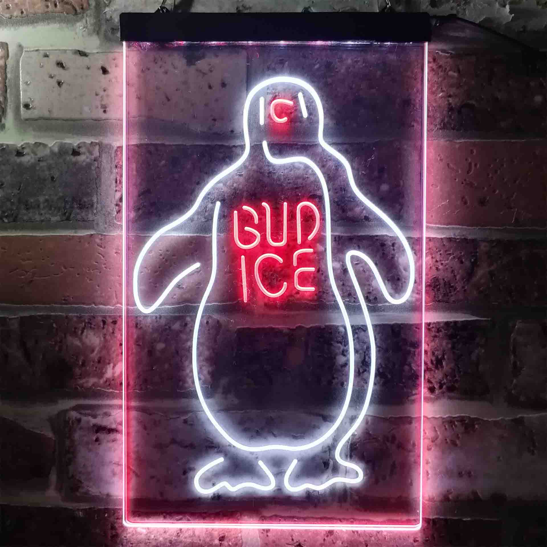 Bud Ice Penguin Beer Neon LED Sign