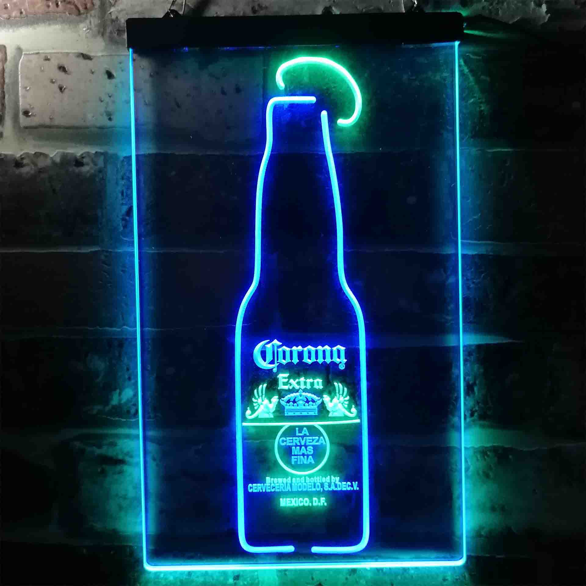 Corona Lime Lemon Bottle Neon LED Sign