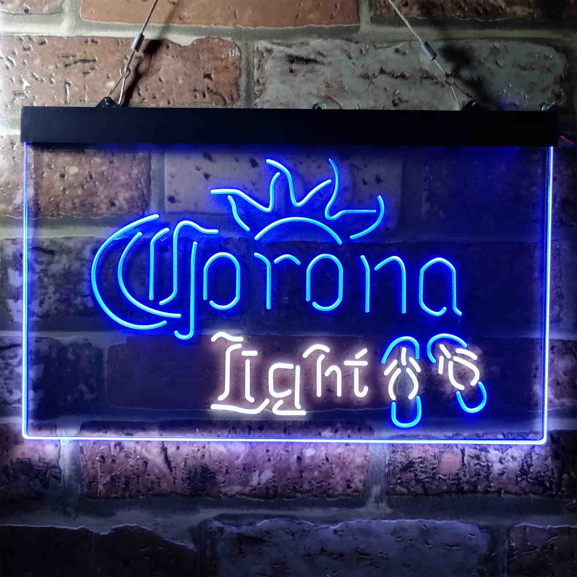 Corona Light Flip Flop Beach Neon LED Sign