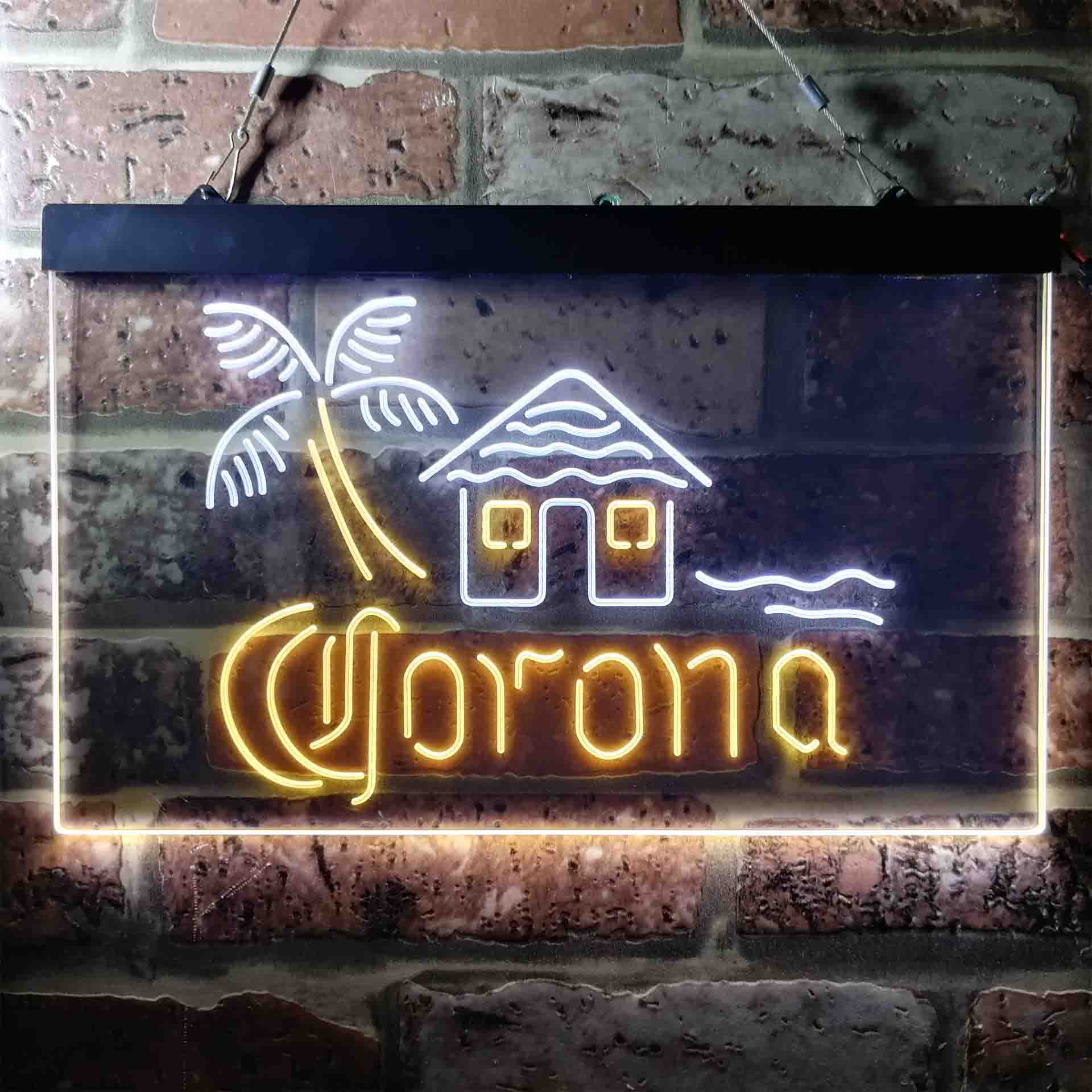Corona Cabin Island Palm Tree Neon LED Sign