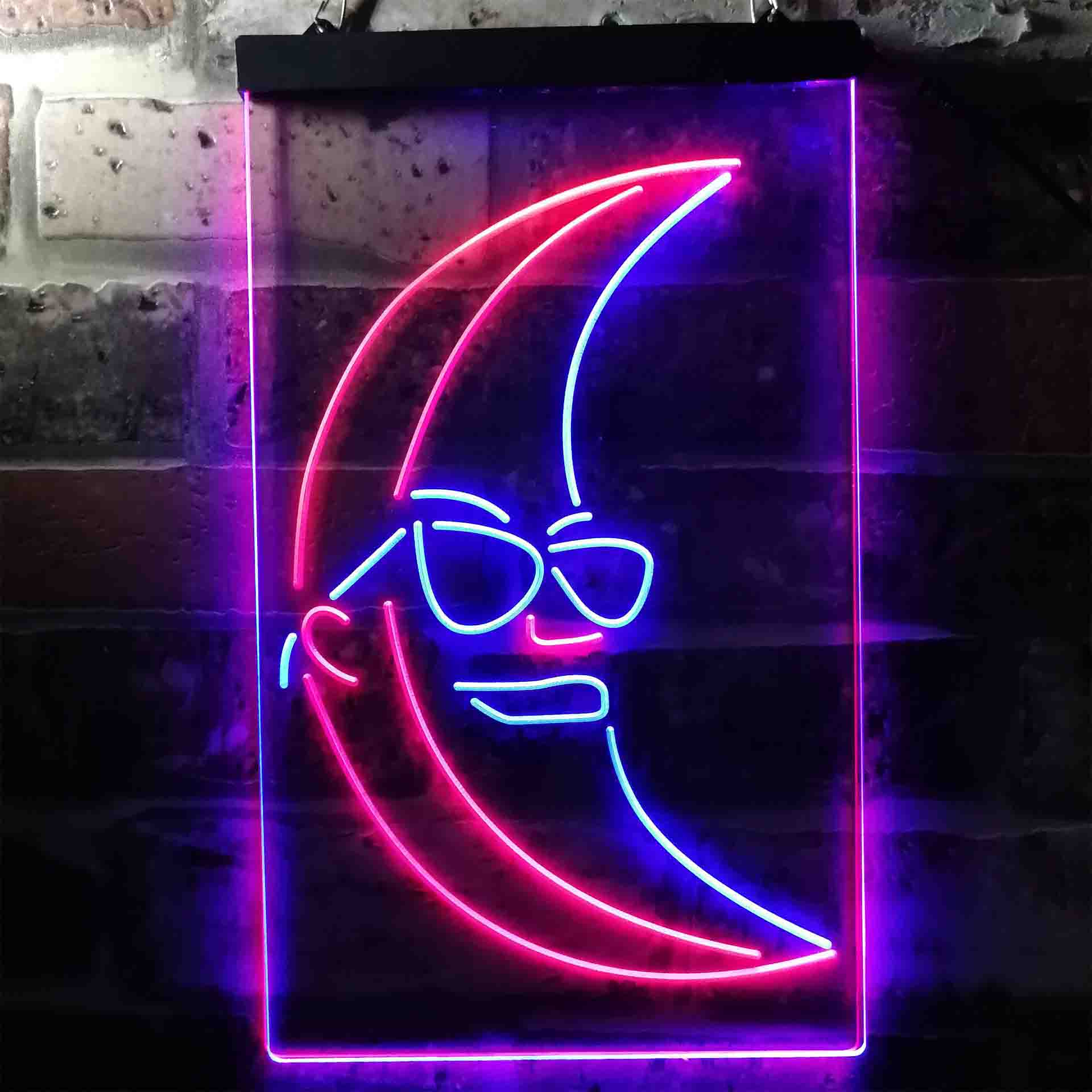 Blue Moon Beer Sunglasses Neon LED Sign