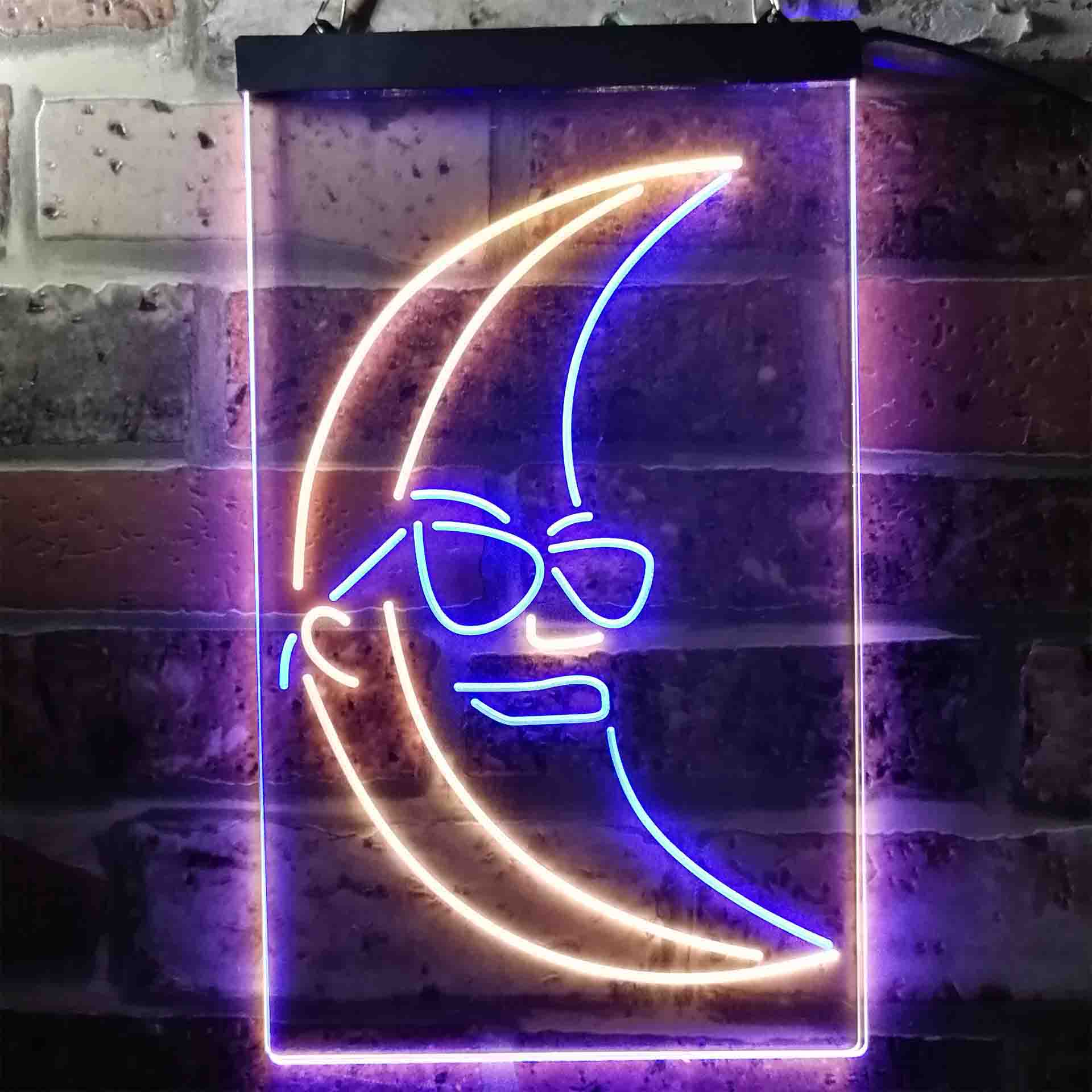 Blue Moon Beer Sunglasses Neon LED Sign