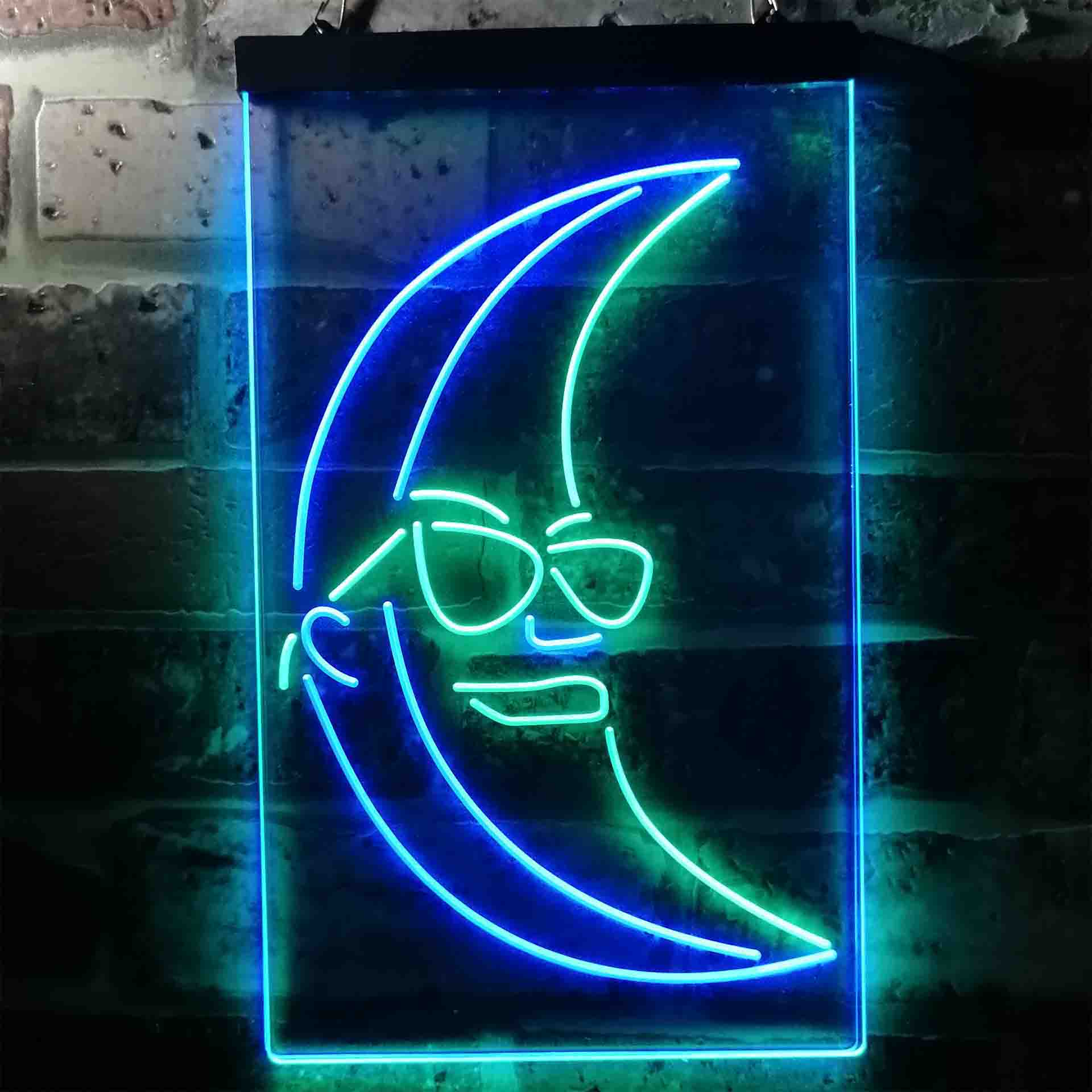 Blue Moon Beer Sunglasses Neon LED Sign