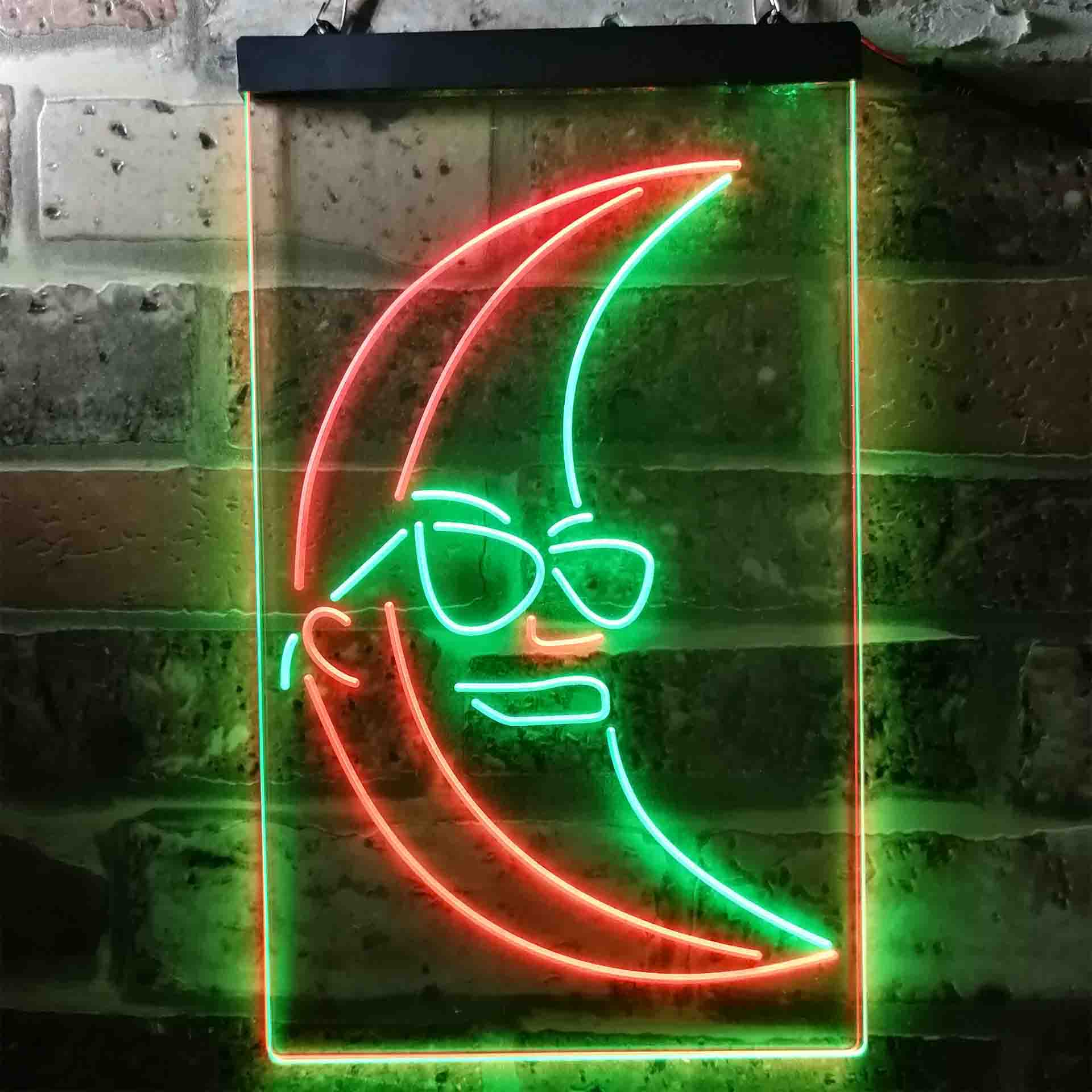 Blue Moon Beer Sunglasses Neon LED Sign