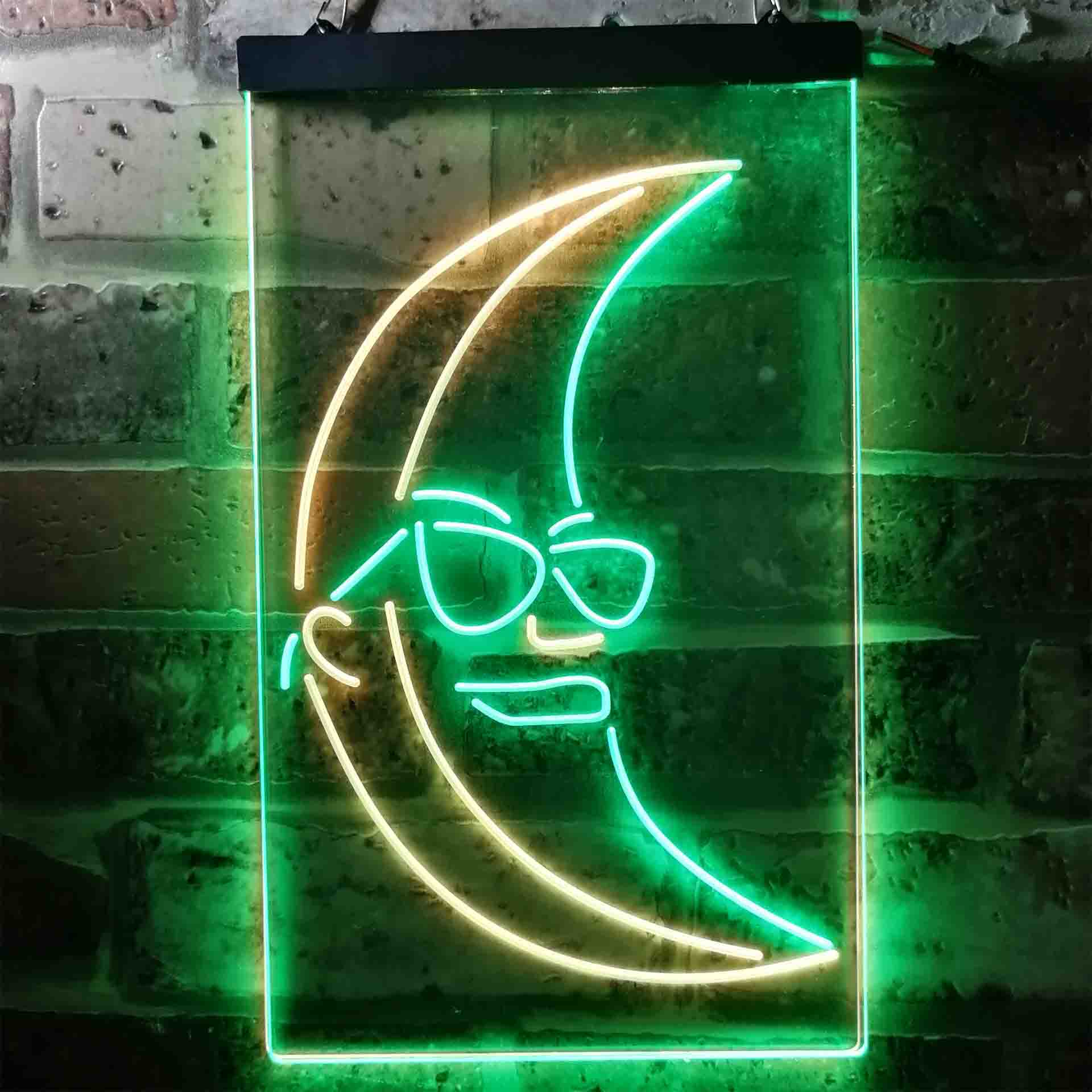 Blue Moon Beer Sunglasses Neon LED Sign