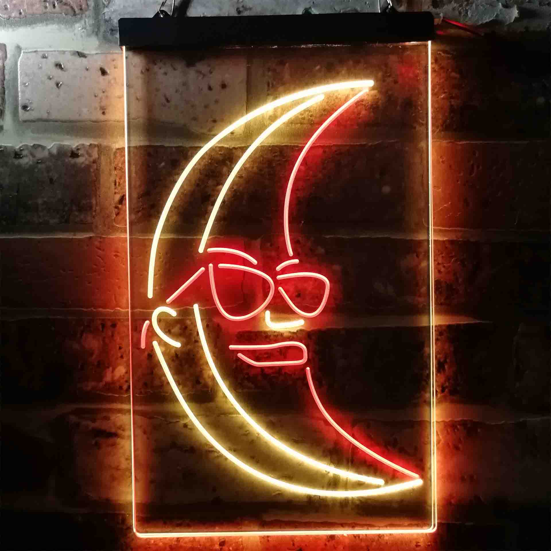 Blue Moon Beer Sunglasses Neon LED Sign