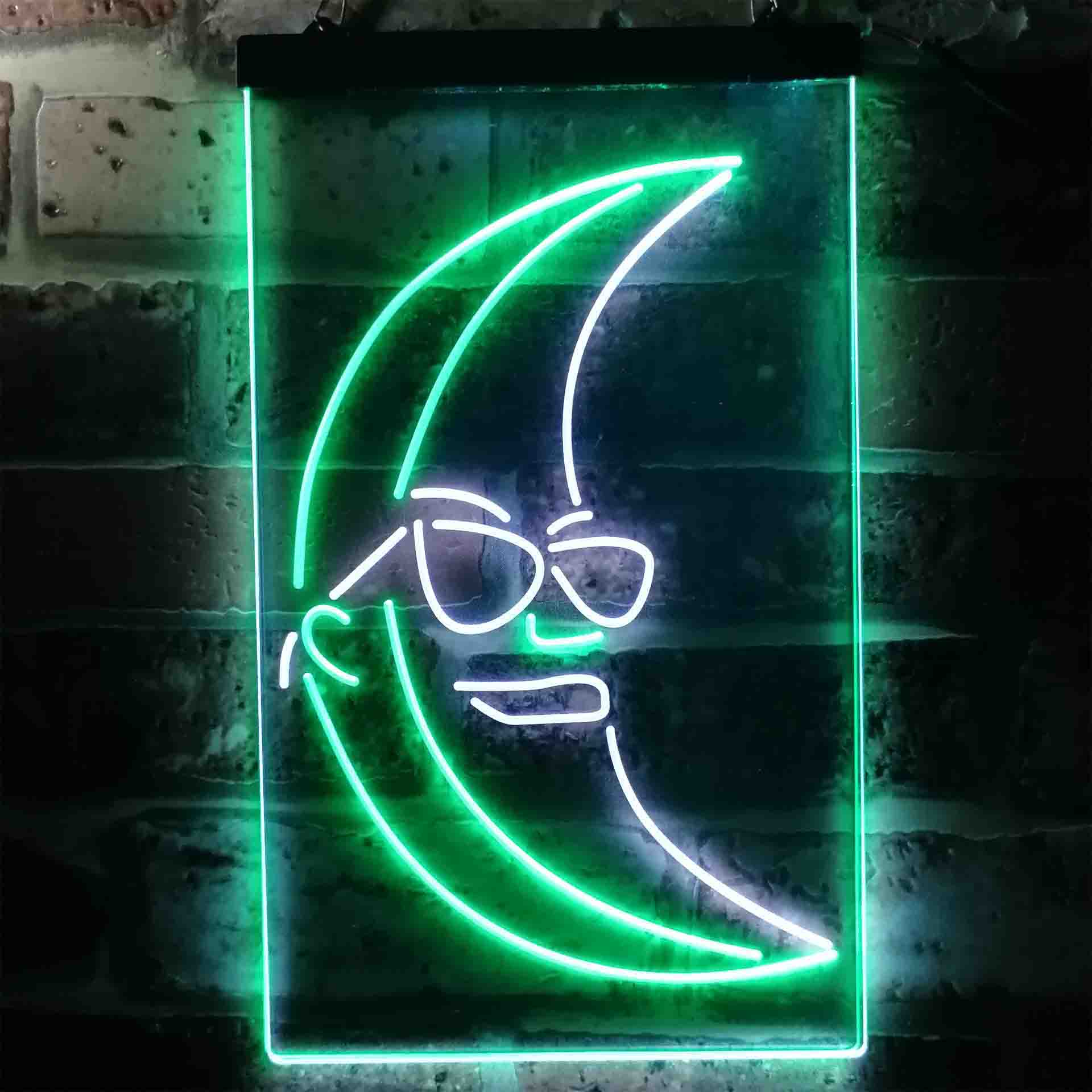 Blue Moon Beer Sunglasses Neon LED Sign