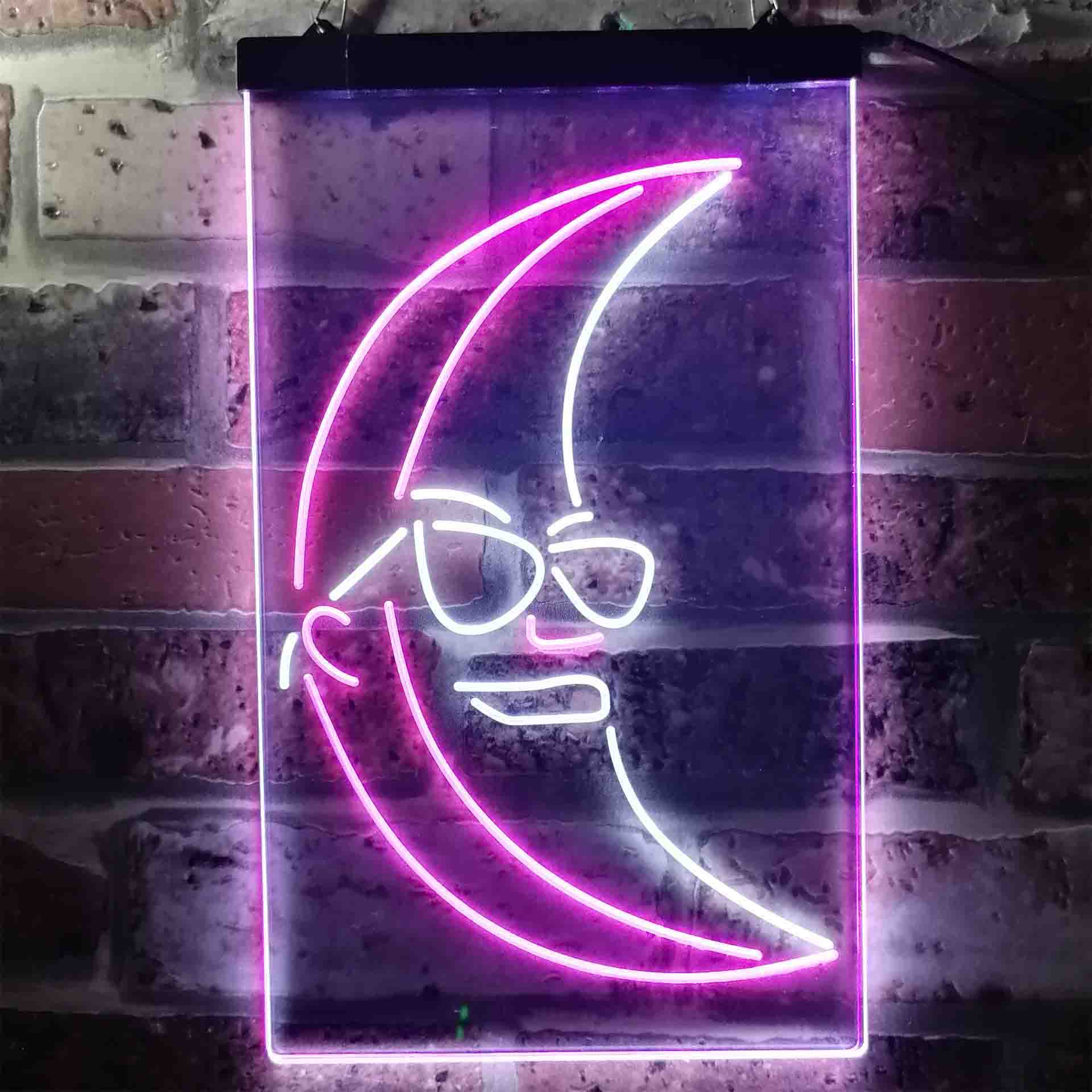 Blue Moon Beer Sunglasses Neon LED Sign