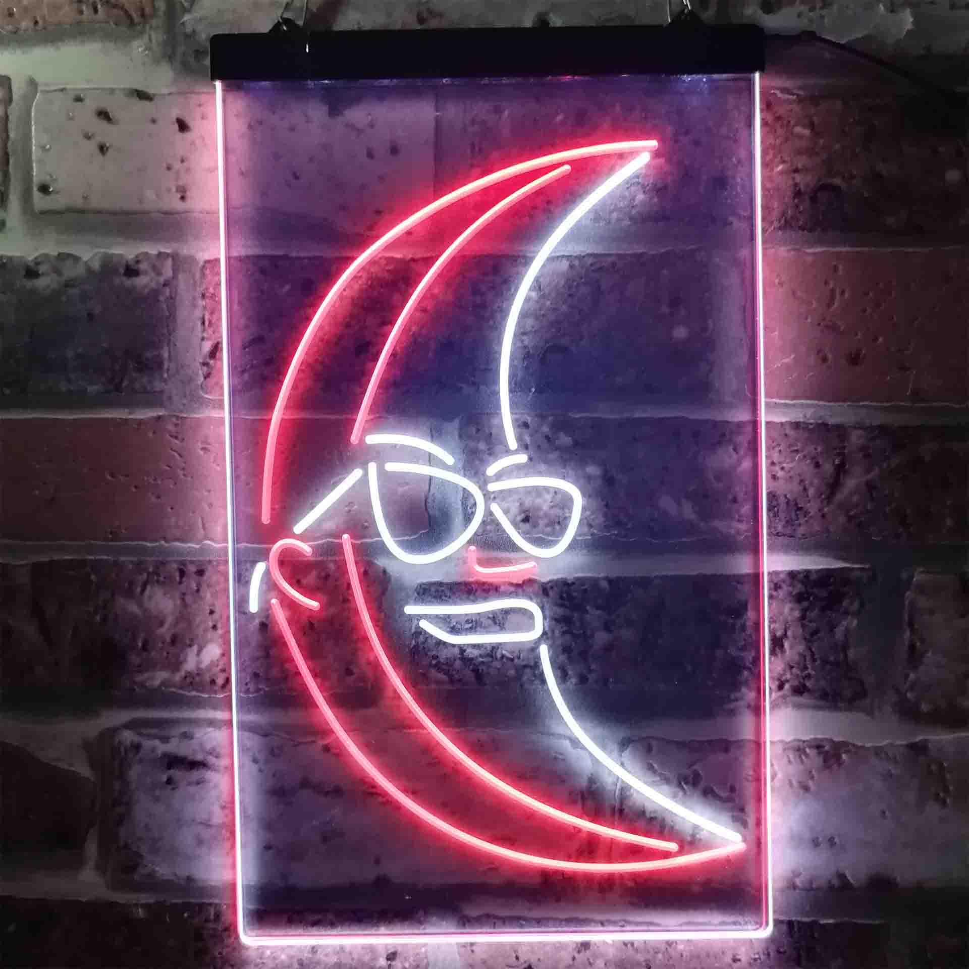 Blue Moon Beer Sunglasses Neon LED Sign