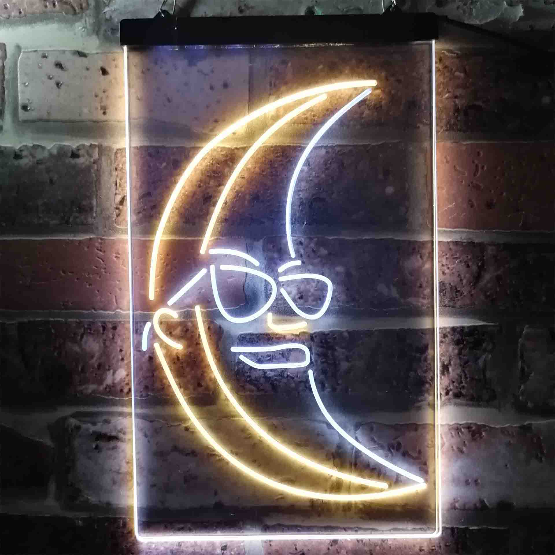 Blue Moon Beer Sunglasses Neon LED Sign