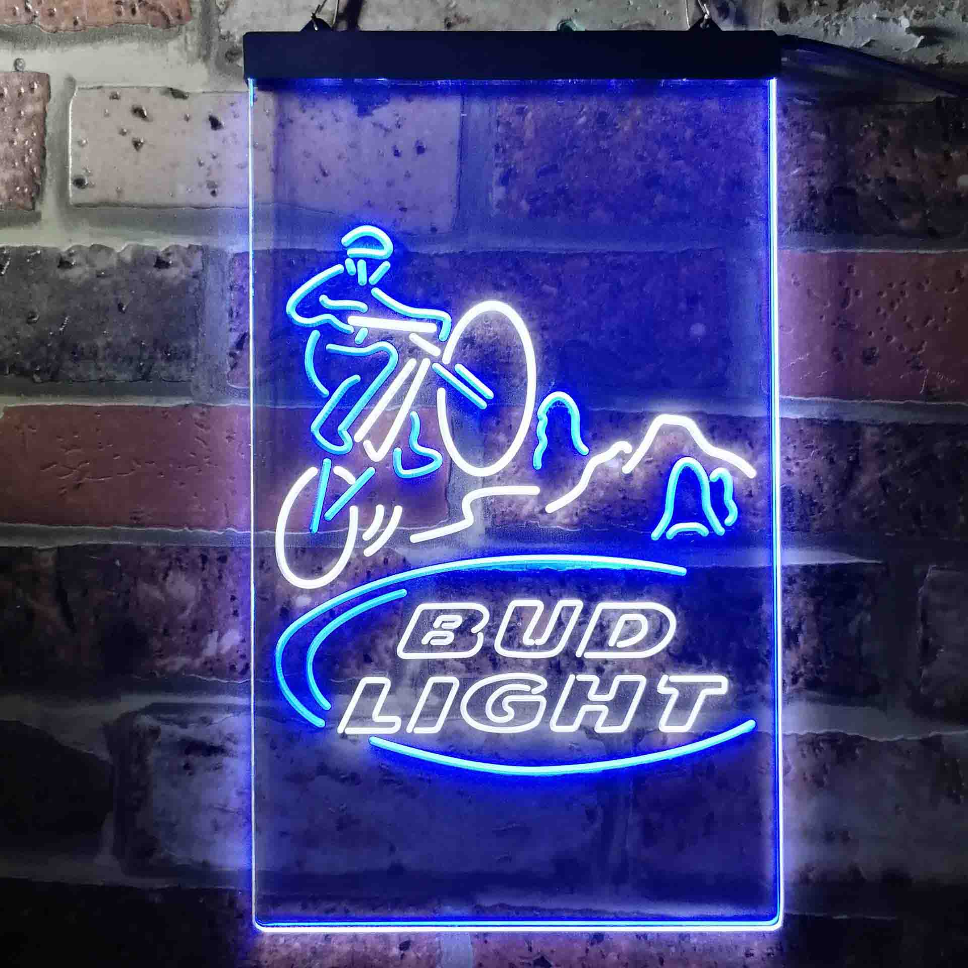 Bud Light Mountain Bike Neon LED Sign