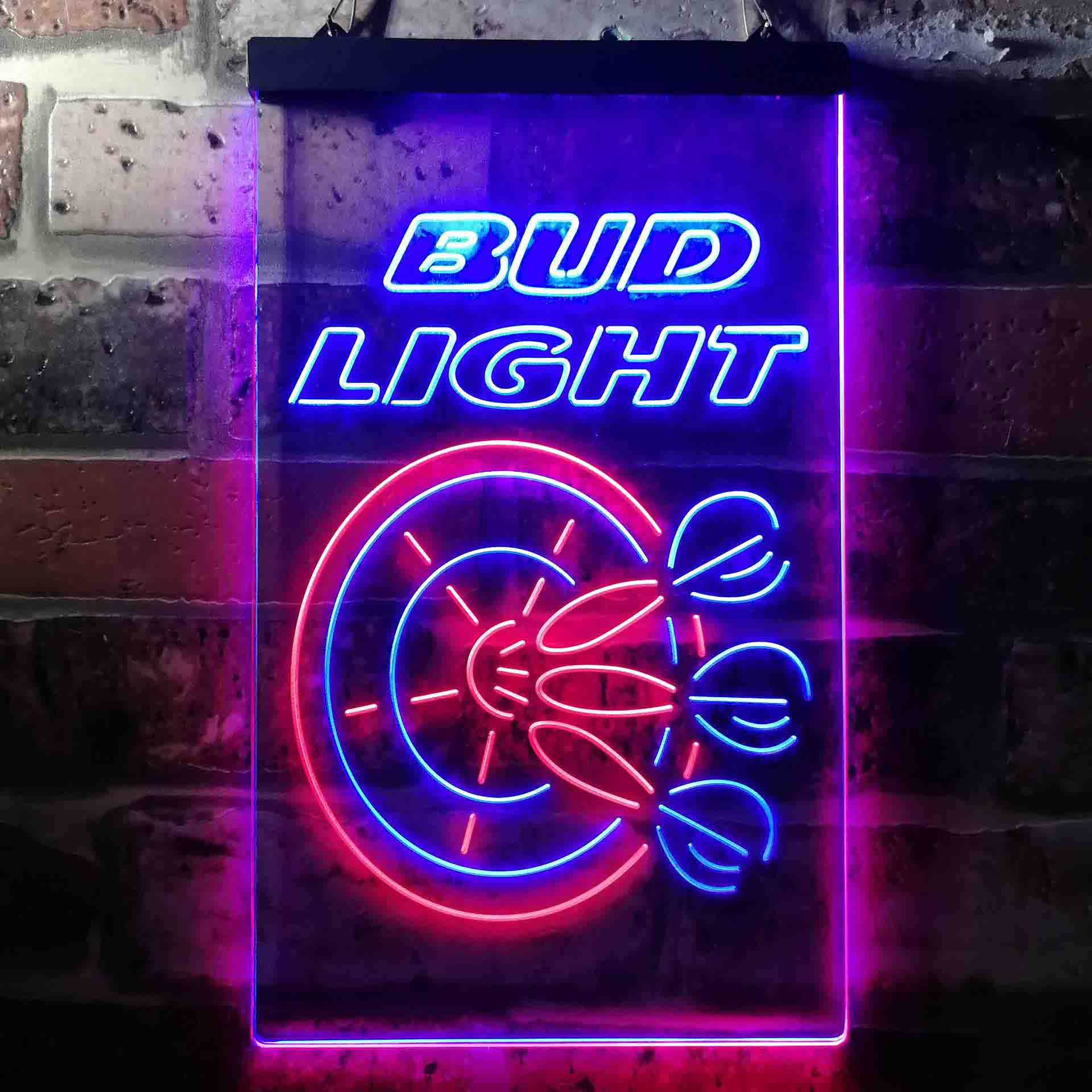 Bud Light Dart Bar Beer Neon LED Sign