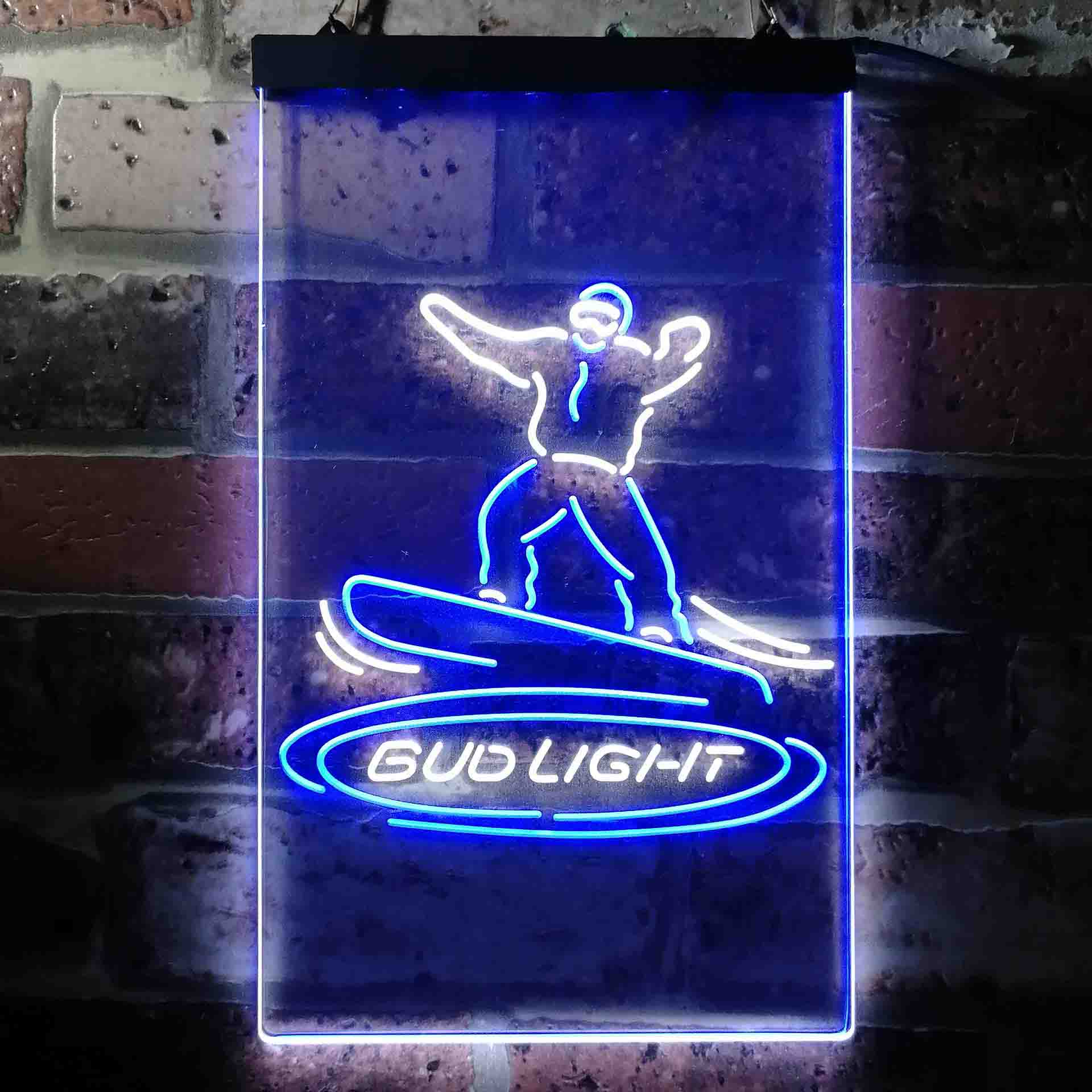 Bud Light Snowboarder Neon LED Sign
