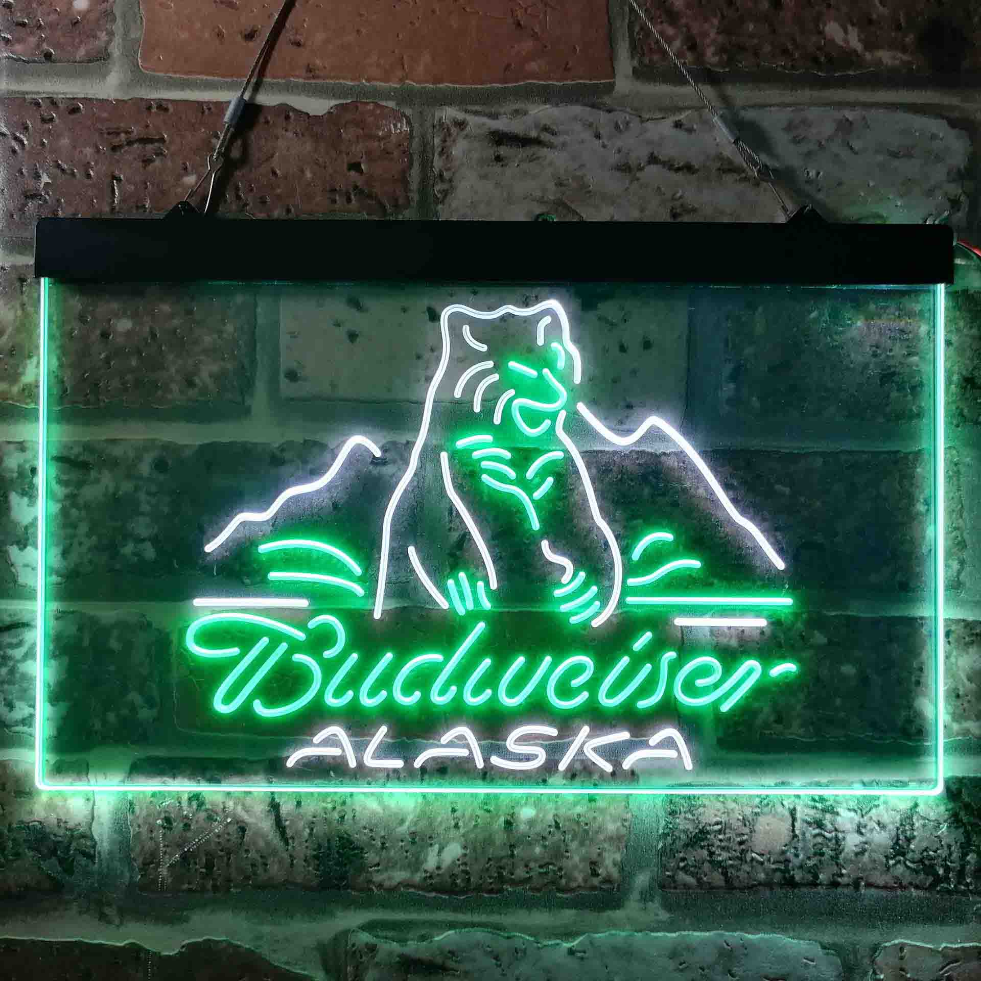 Budweiser Alsaka Polar Bear Beer Neon LED Sign