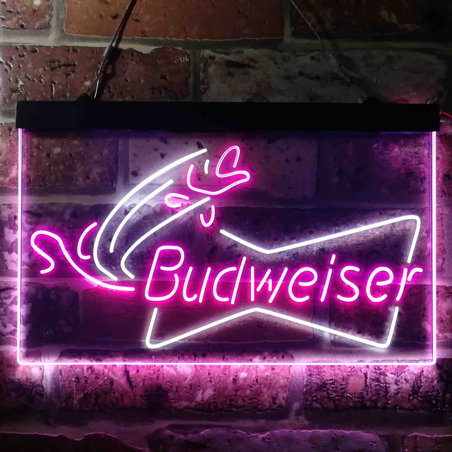 Budweiser Fish Bait Neon LED Sign