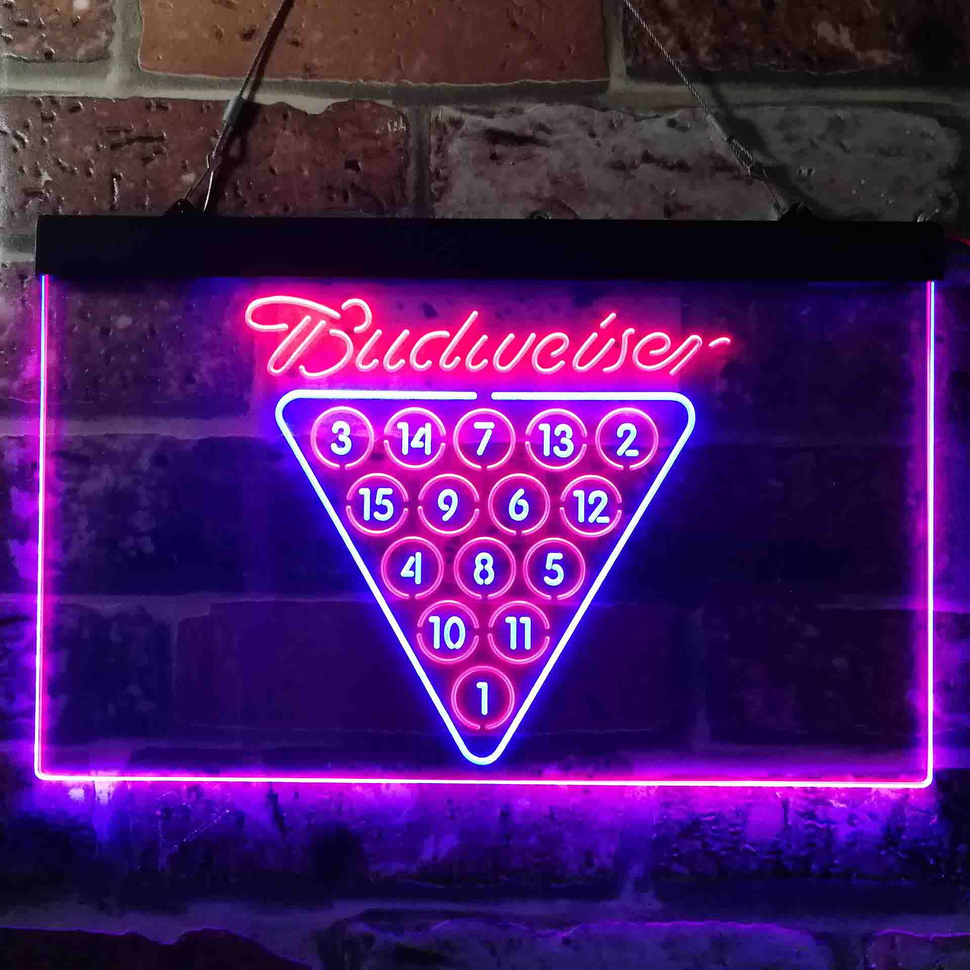 Budweiser Pool Room Man Cave Neon LED Sign